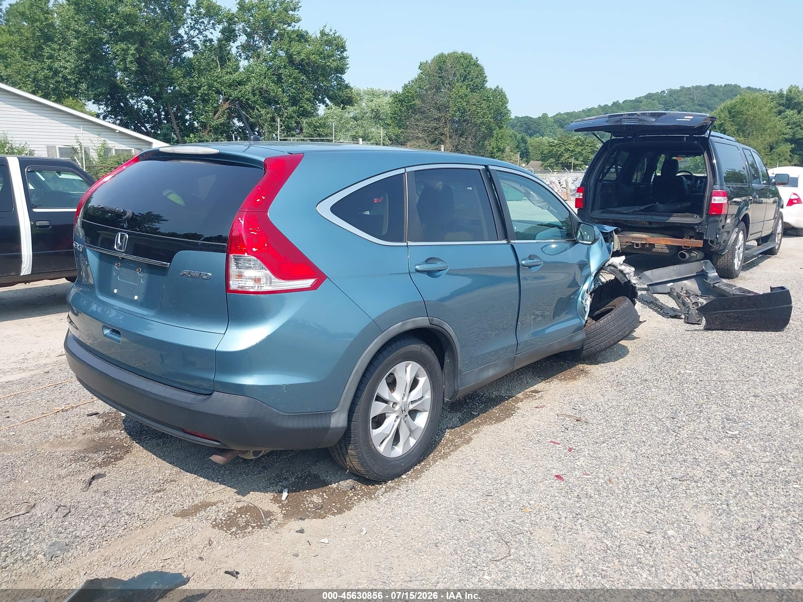 2014 Honda Cr-v Ex Blue vin: 2HKRM4H5XEH603194