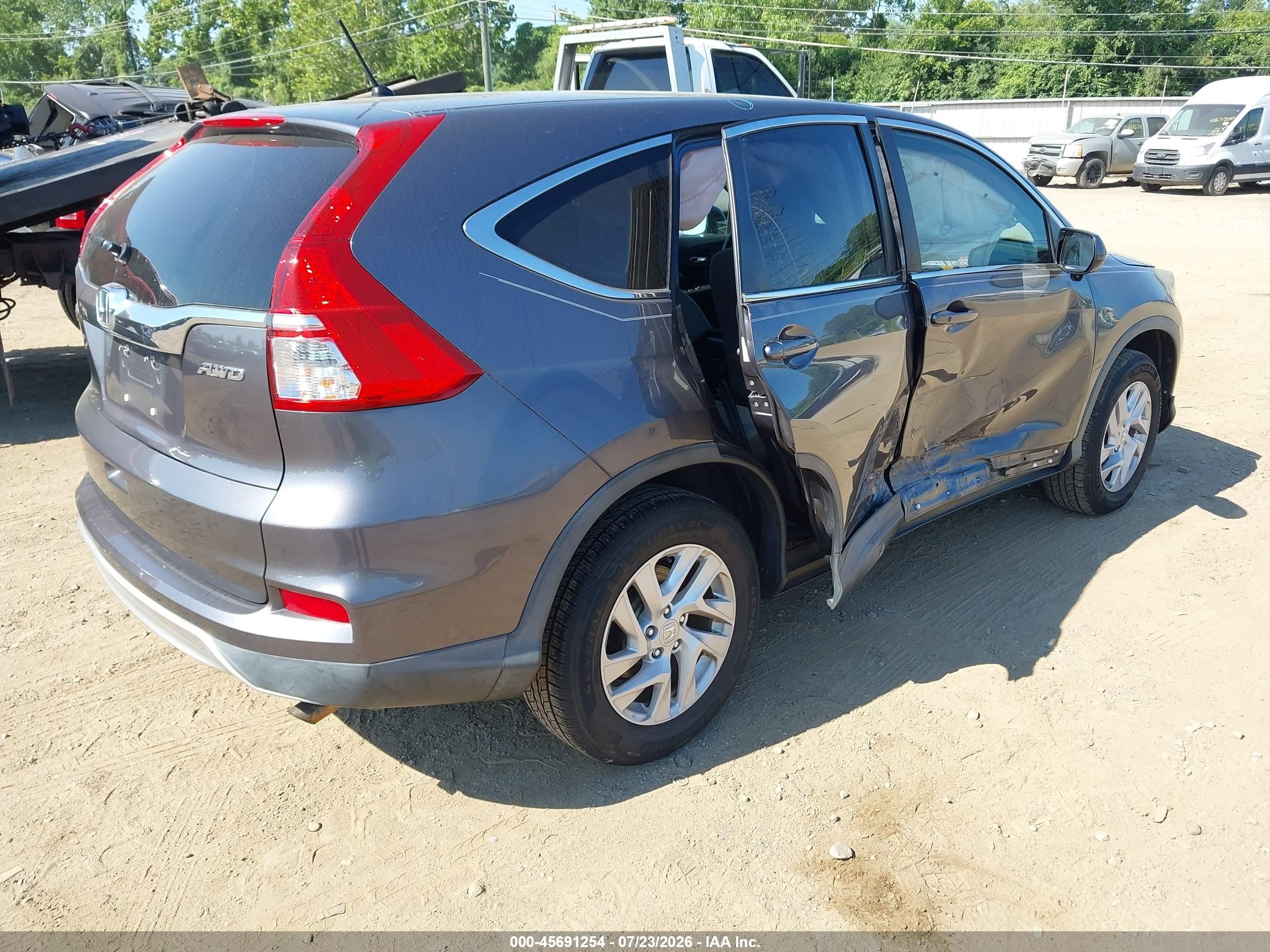 2015 Honda Cr-v Ex Серый vin: 2HKRM4H5XFH688023