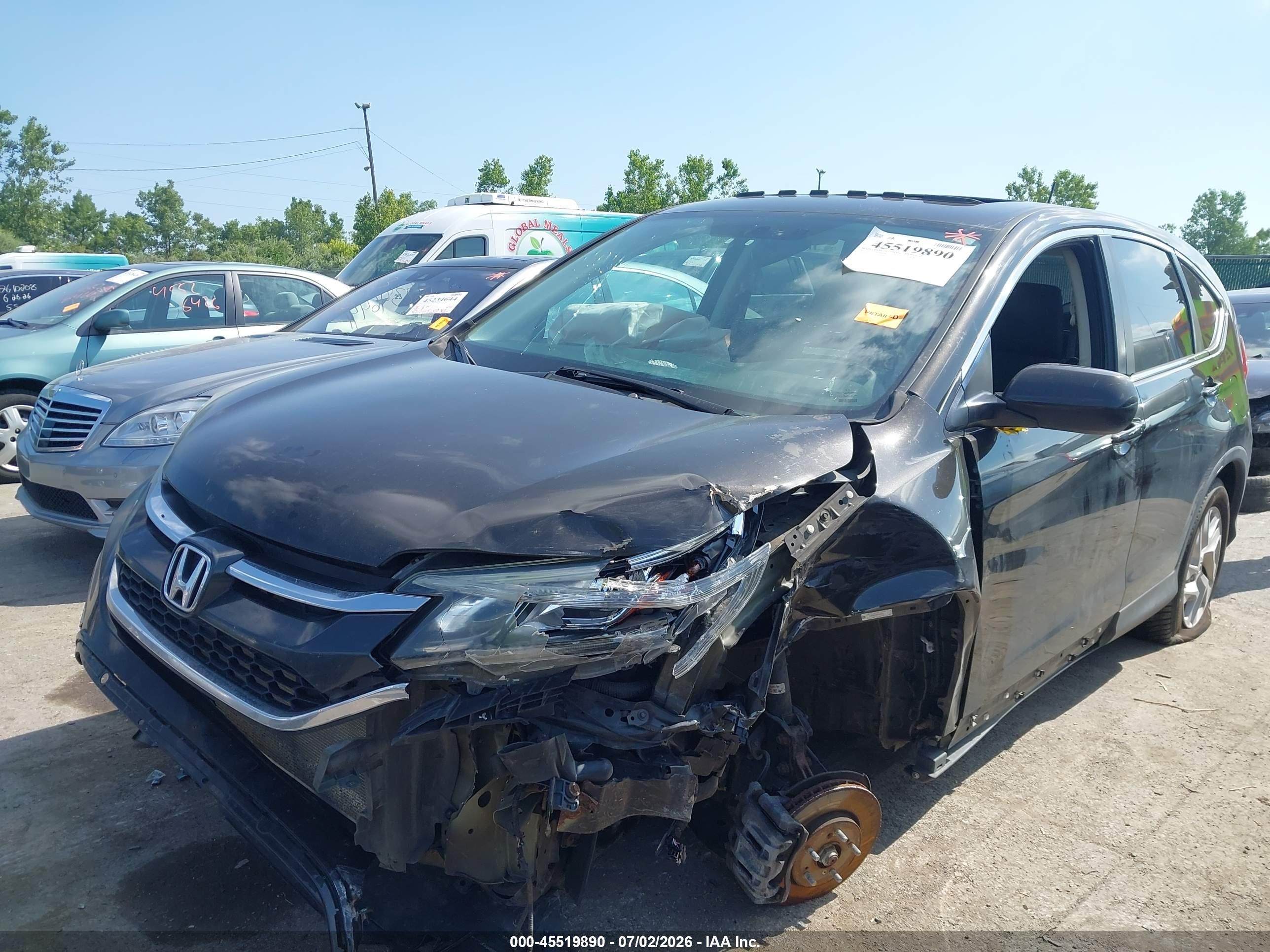 2015 Honda Cr-v Ex Gray vin: 2HKRM4H5XFH696672