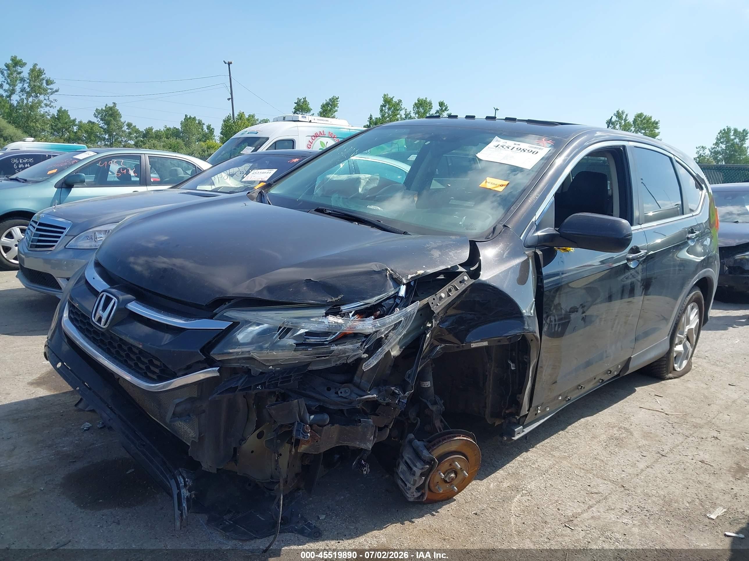 2015 Honda Cr-v Ex Gray vin: 2HKRM4H5XFH696672