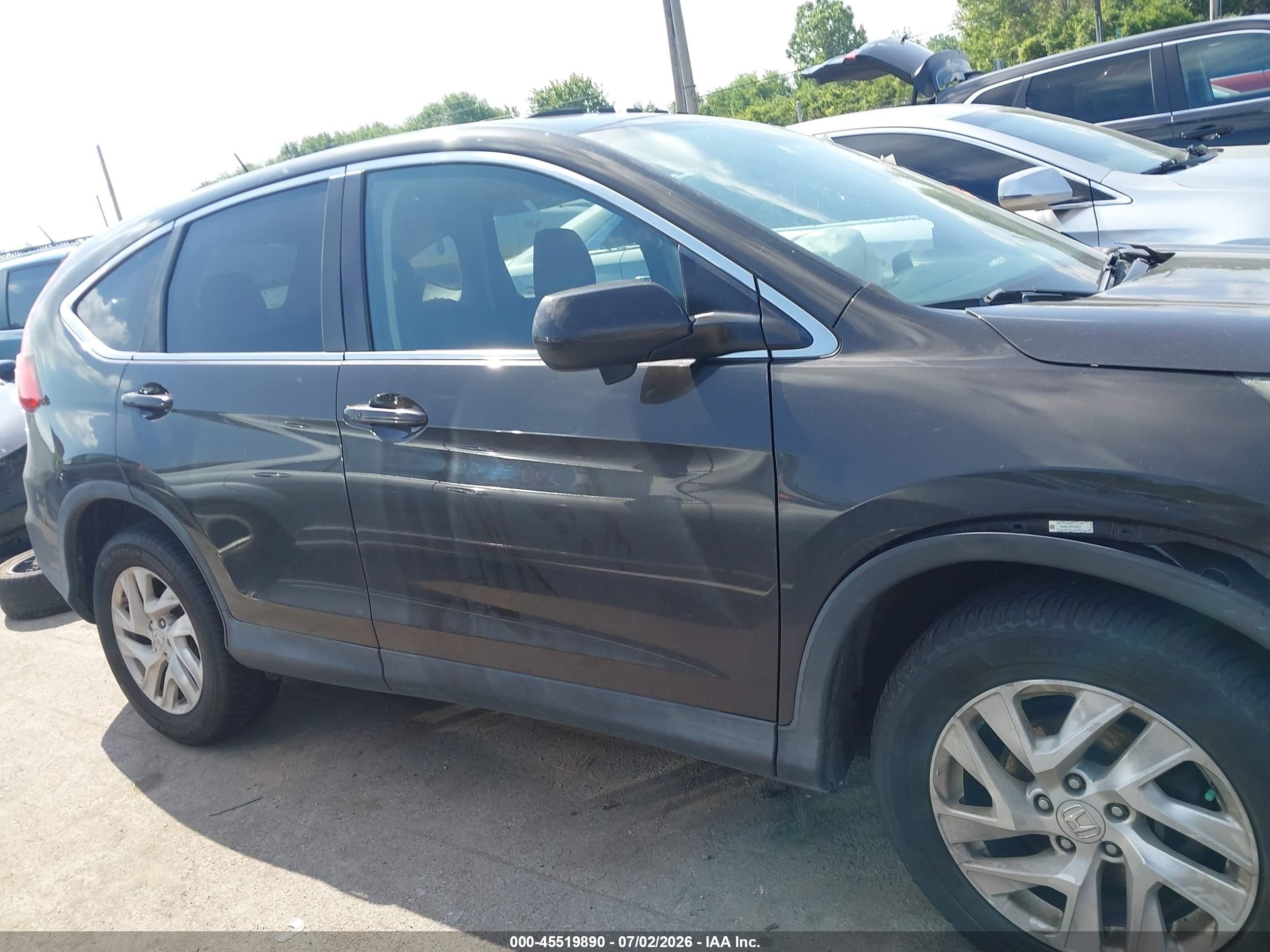 2015 Honda Cr-v Ex Gray vin: 2HKRM4H5XFH696672