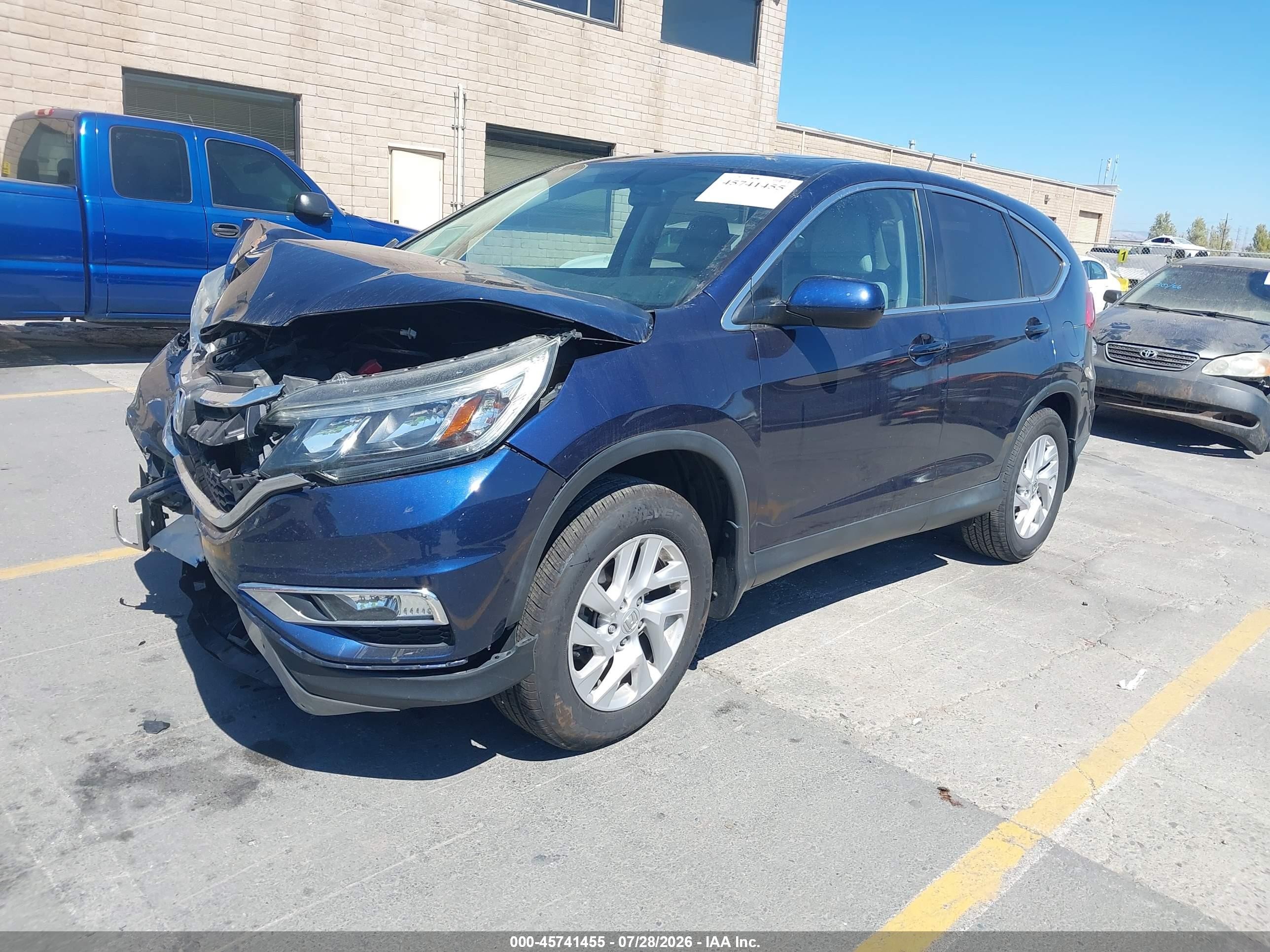 2016 Honda Cr-v Ex Blue vin: 2HKRM4H5XGH621603