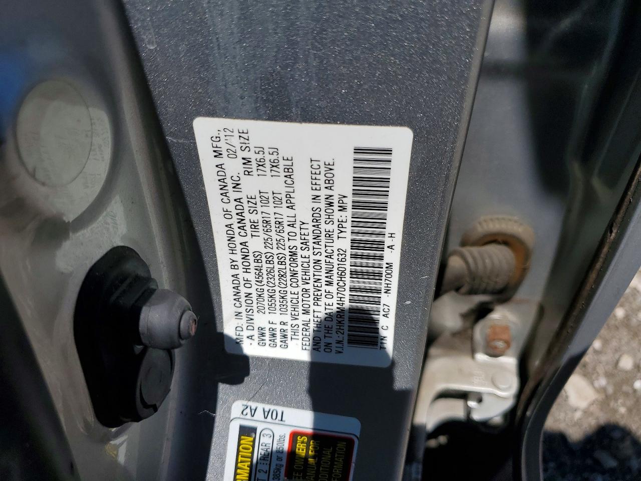 2012 Honda Cr-v Exl Silver vin: 2HKRM4H70CH601632