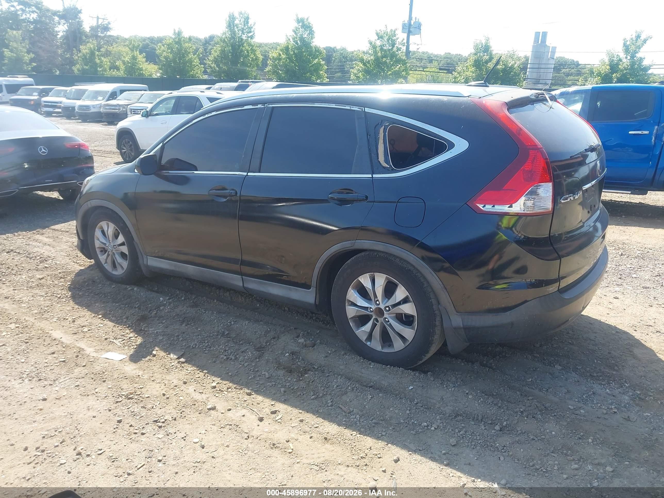 2012 Honda Cr-v Ex-l Black vin: 2HKRM4H70CH604224