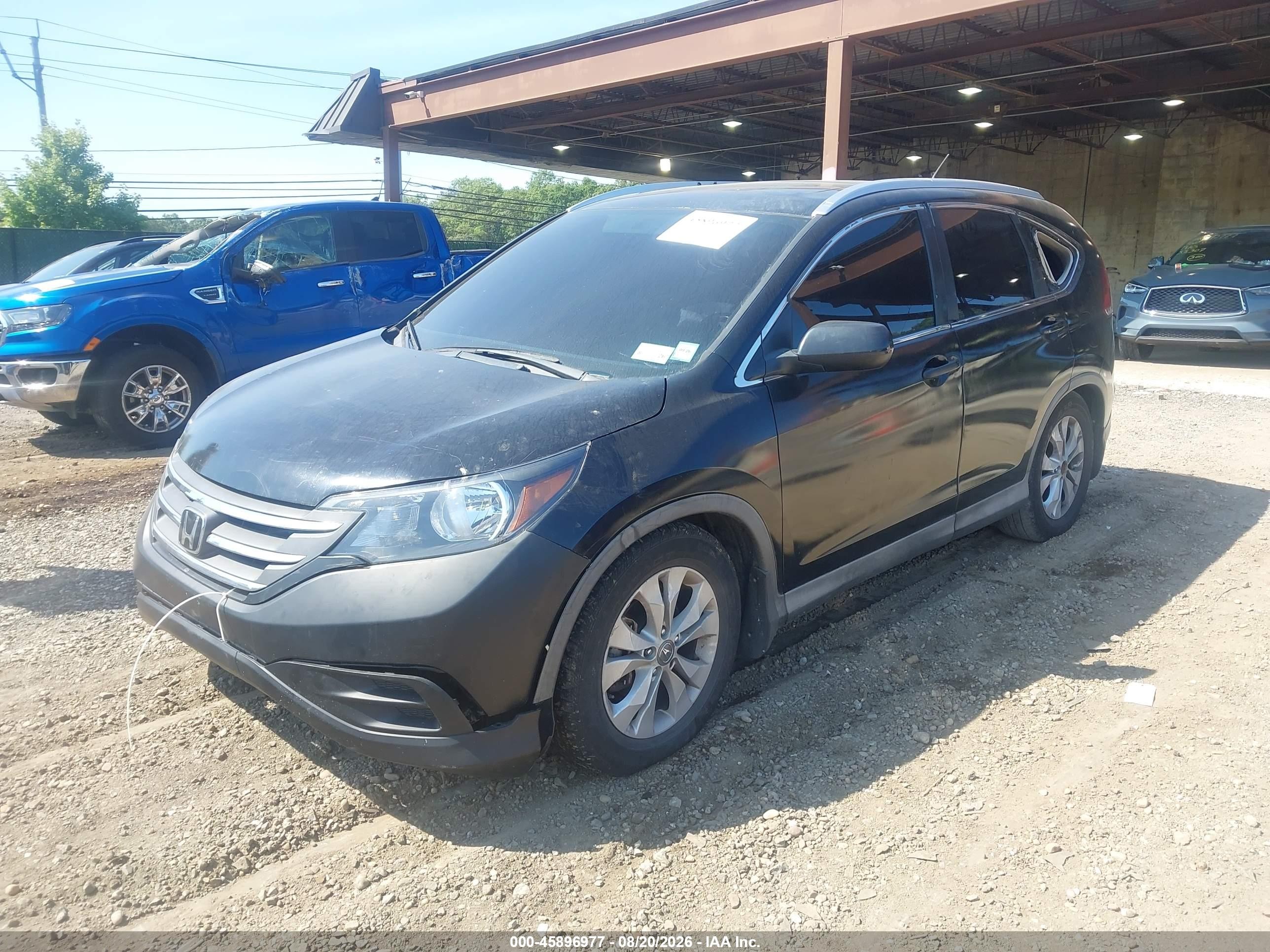 2012 Honda Cr-v Ex-l Black vin: 2HKRM4H70CH604224