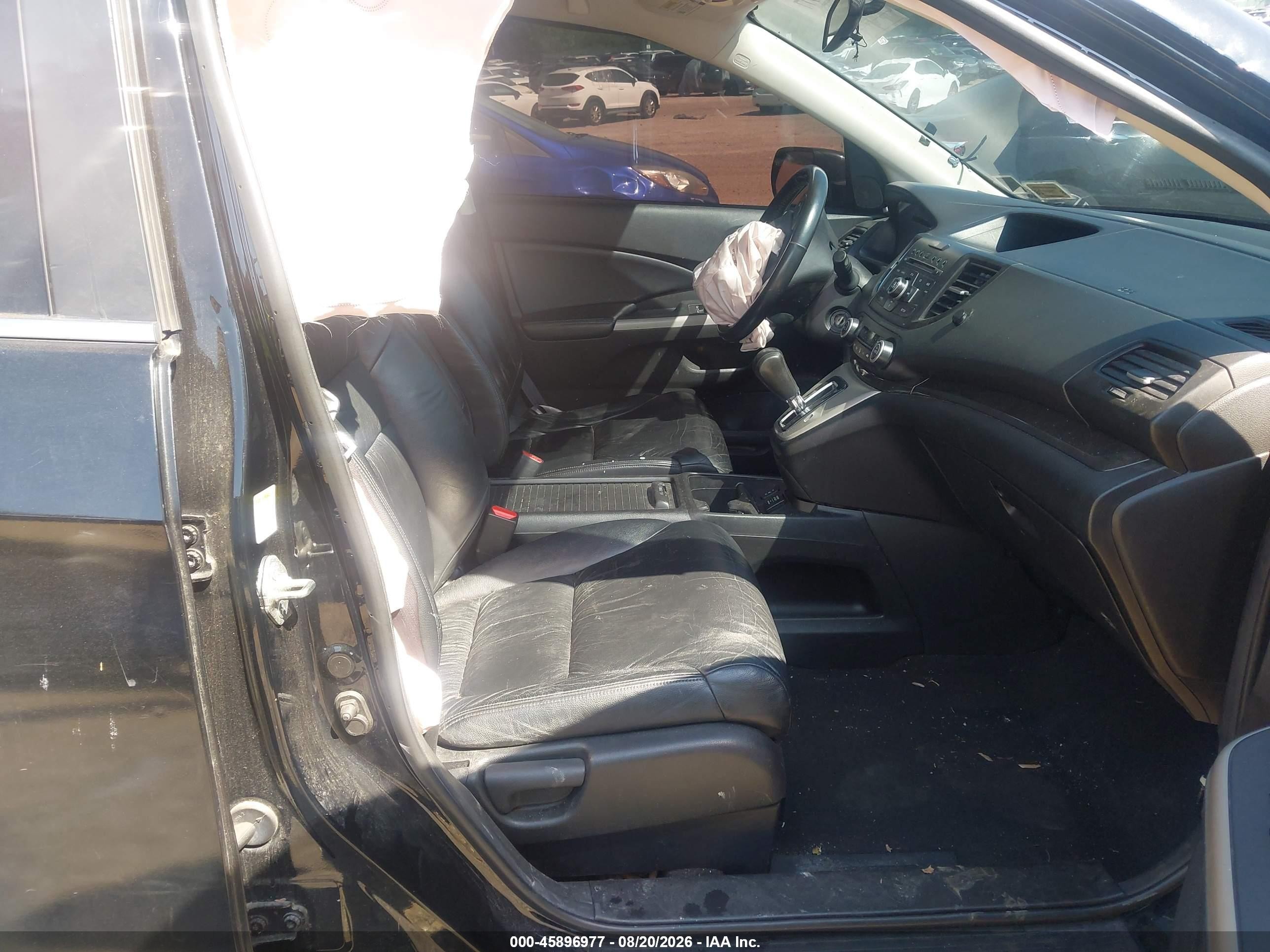 2012 Honda Cr-v Ex-l Black vin: 2HKRM4H70CH604224