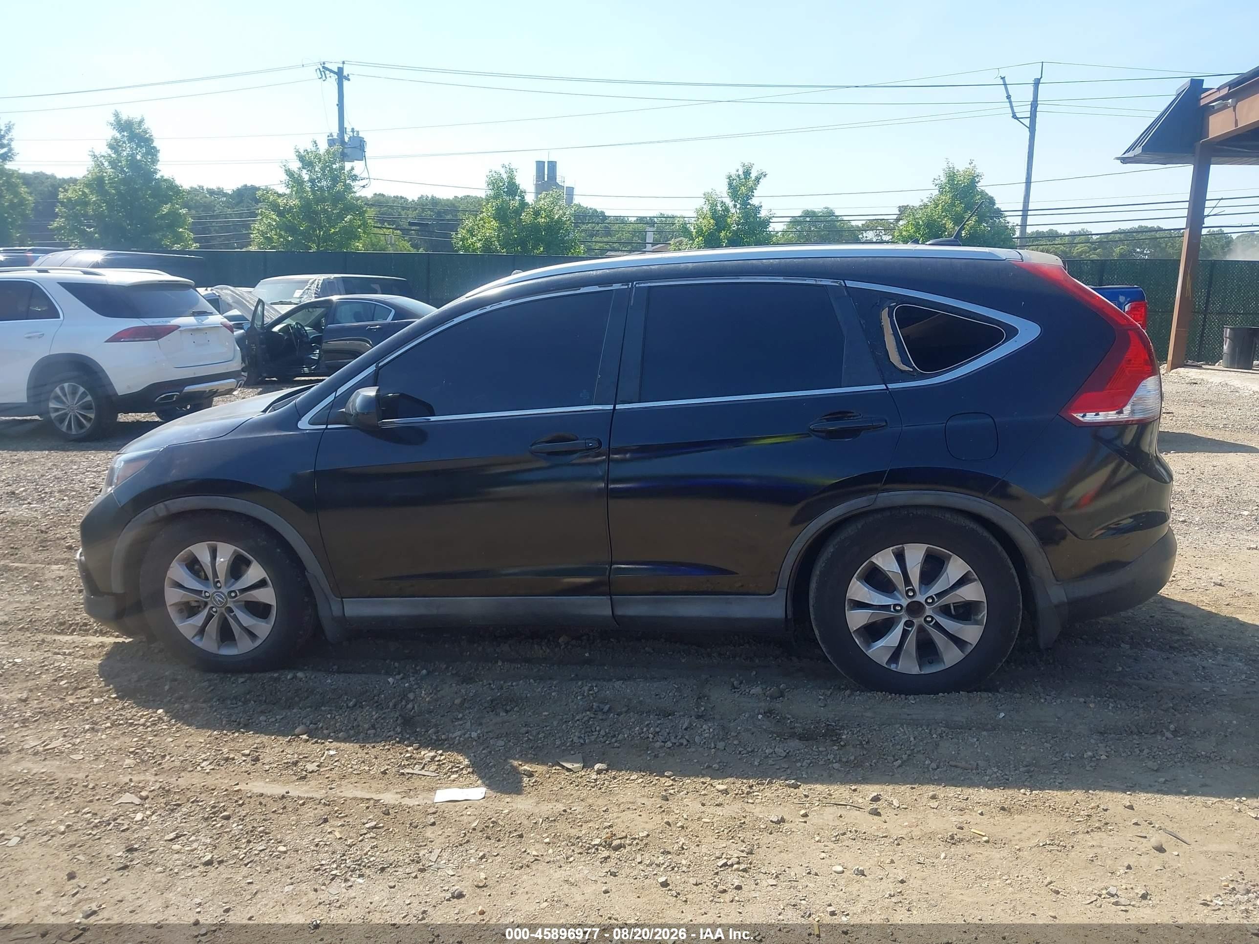 2012 Honda Cr-v Ex-l Black vin: 2HKRM4H70CH604224