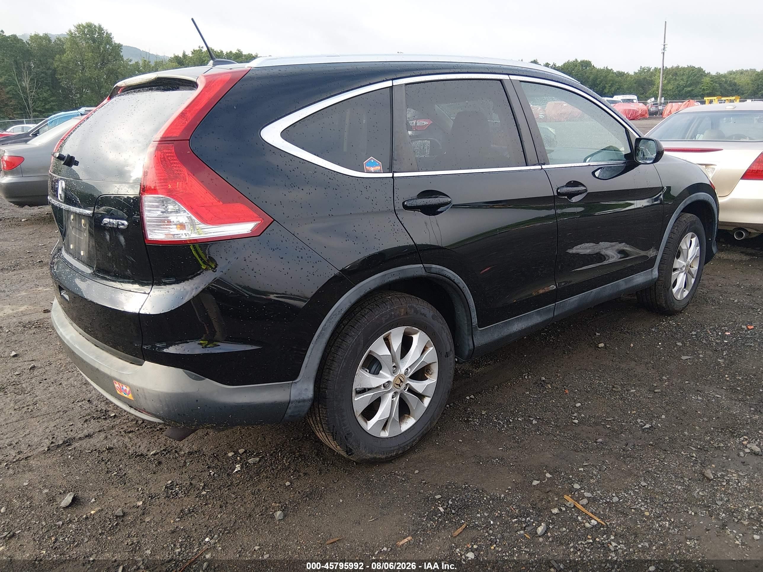 2013 Honda Cr-v Ex-l Black vin: 2HKRM4H70DH608968