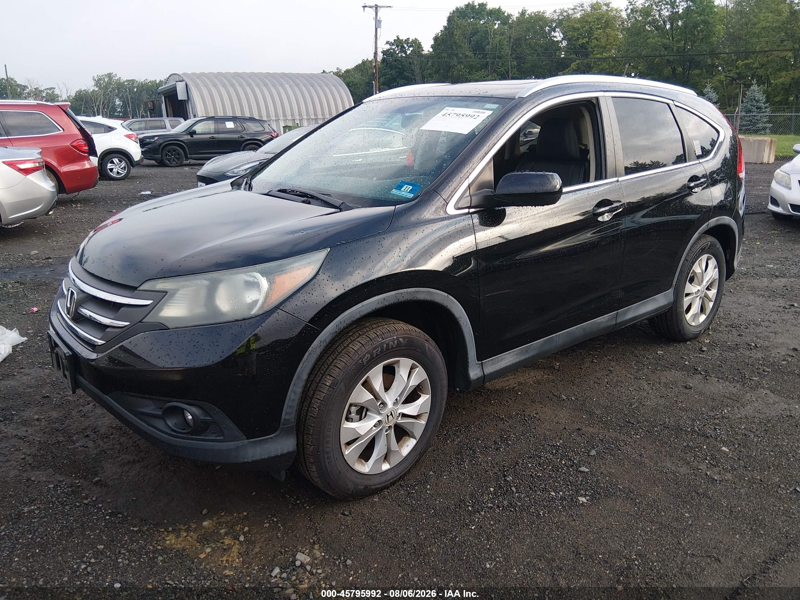 2013 Honda Cr-v Ex-l Black vin: 2HKRM4H70DH608968