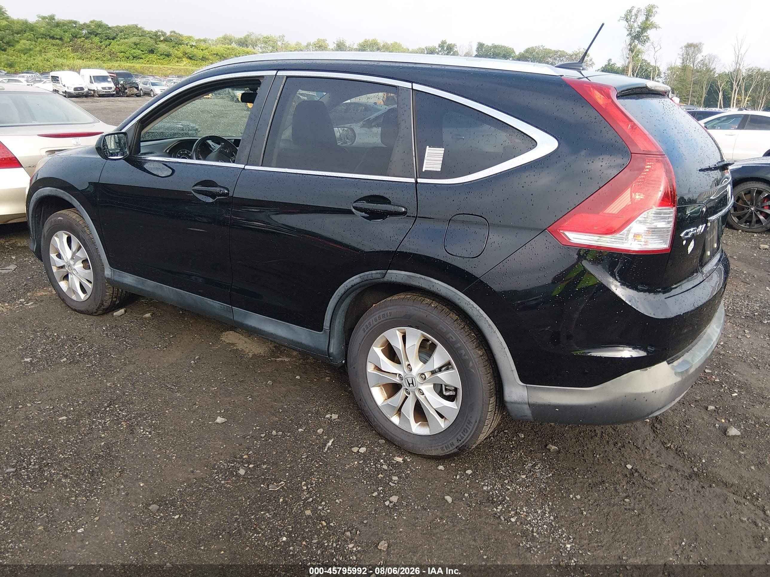 2013 Honda Cr-v Ex-l Black vin: 2HKRM4H70DH608968
