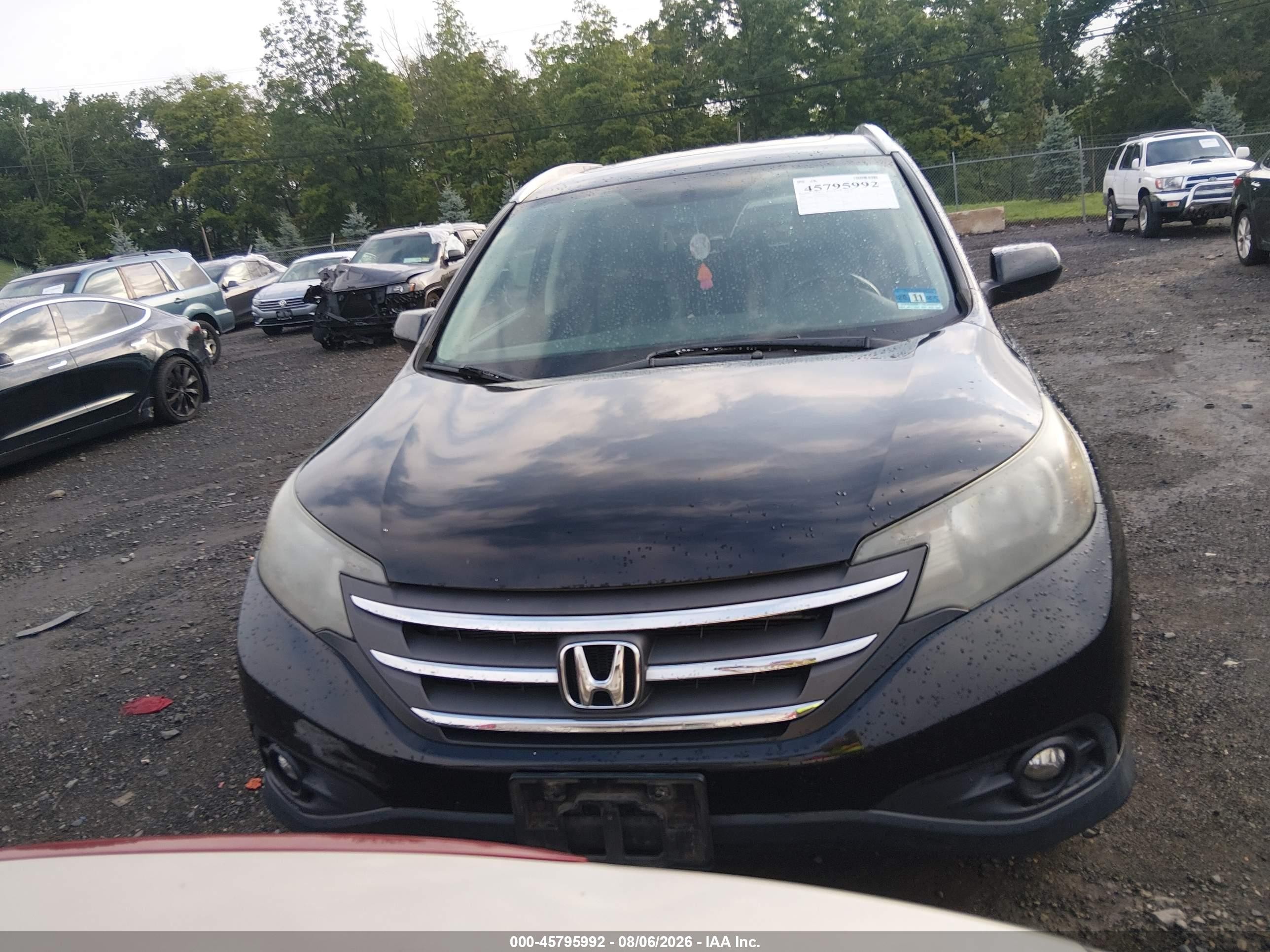 2013 Honda Cr-v Ex-l Black vin: 2HKRM4H70DH608968