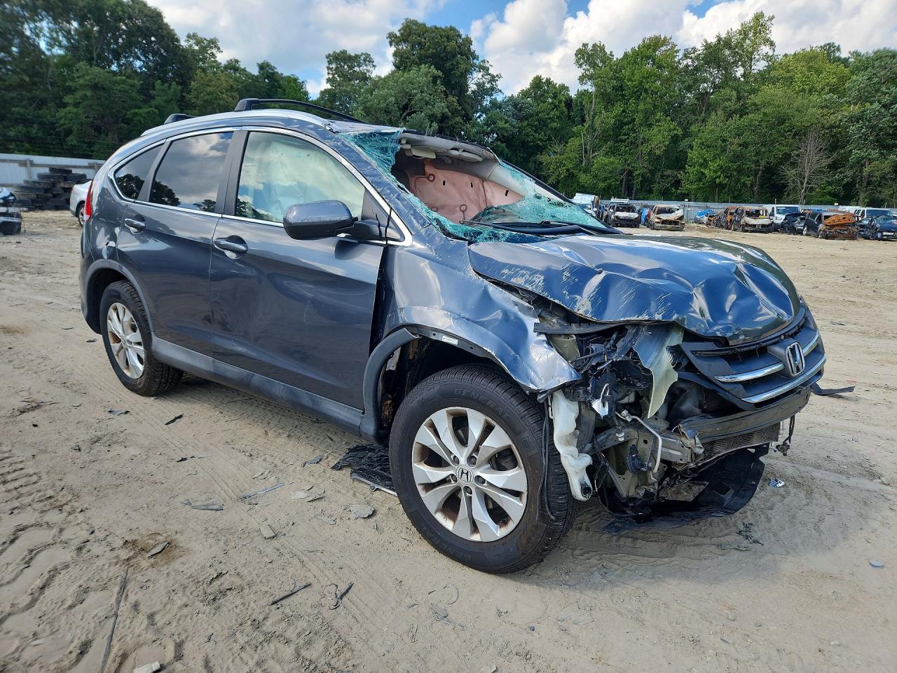 2013 Honda Cr-v Exl Gray vin: 2HKRM4H70DH636110