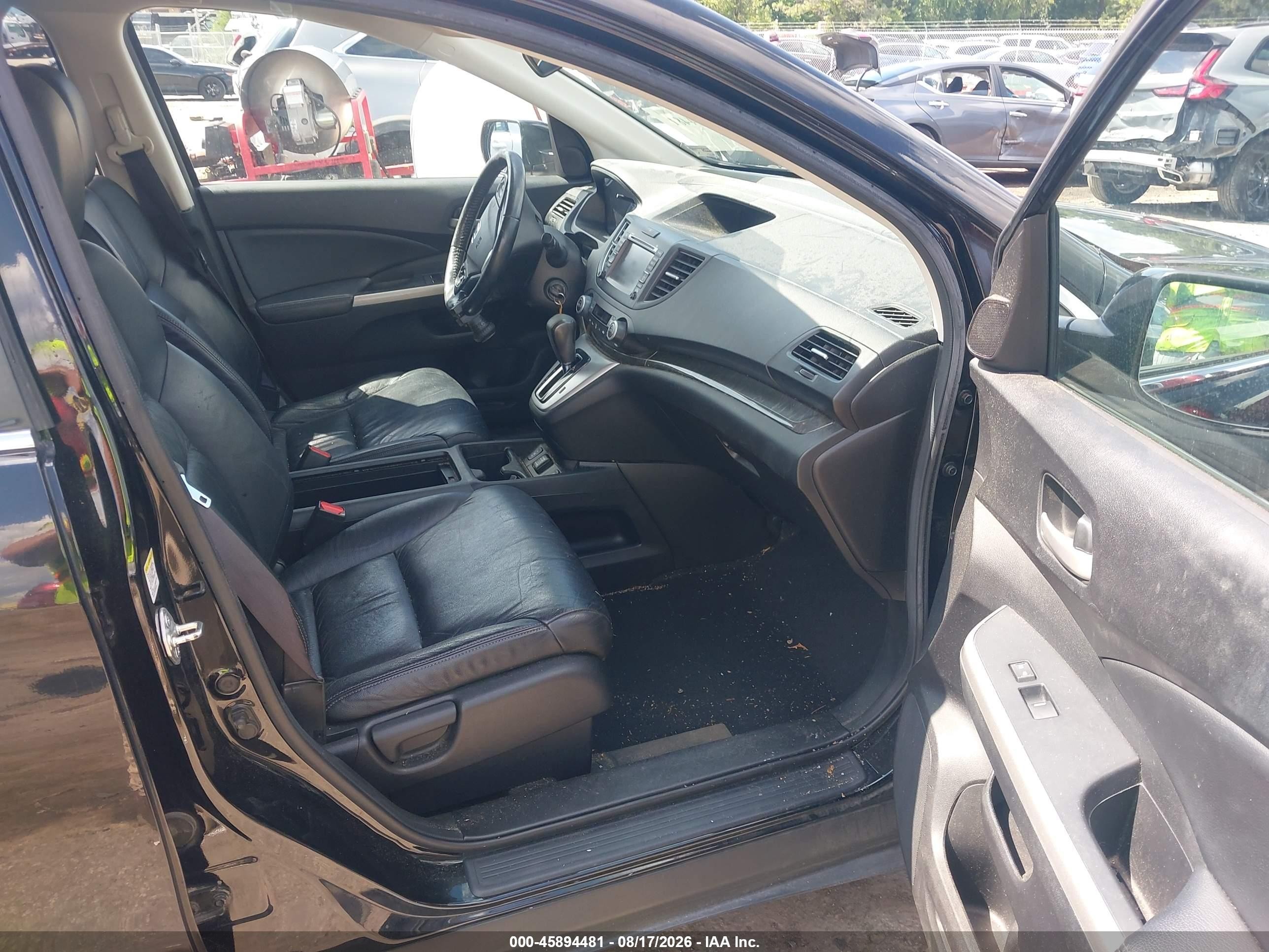 2013 Honda Cr-v Ex-l Black vin: 2HKRM4H70DH669673