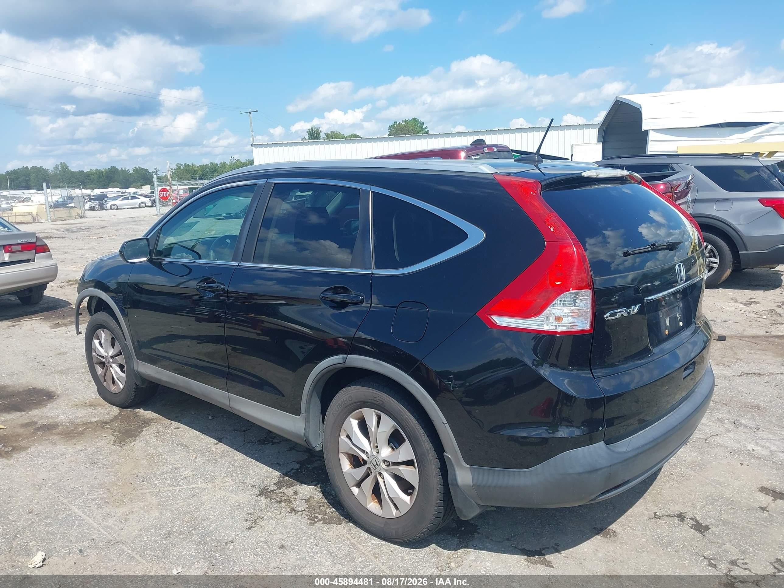 2013 Honda Cr-v Ex-l Black vin: 2HKRM4H70DH669673