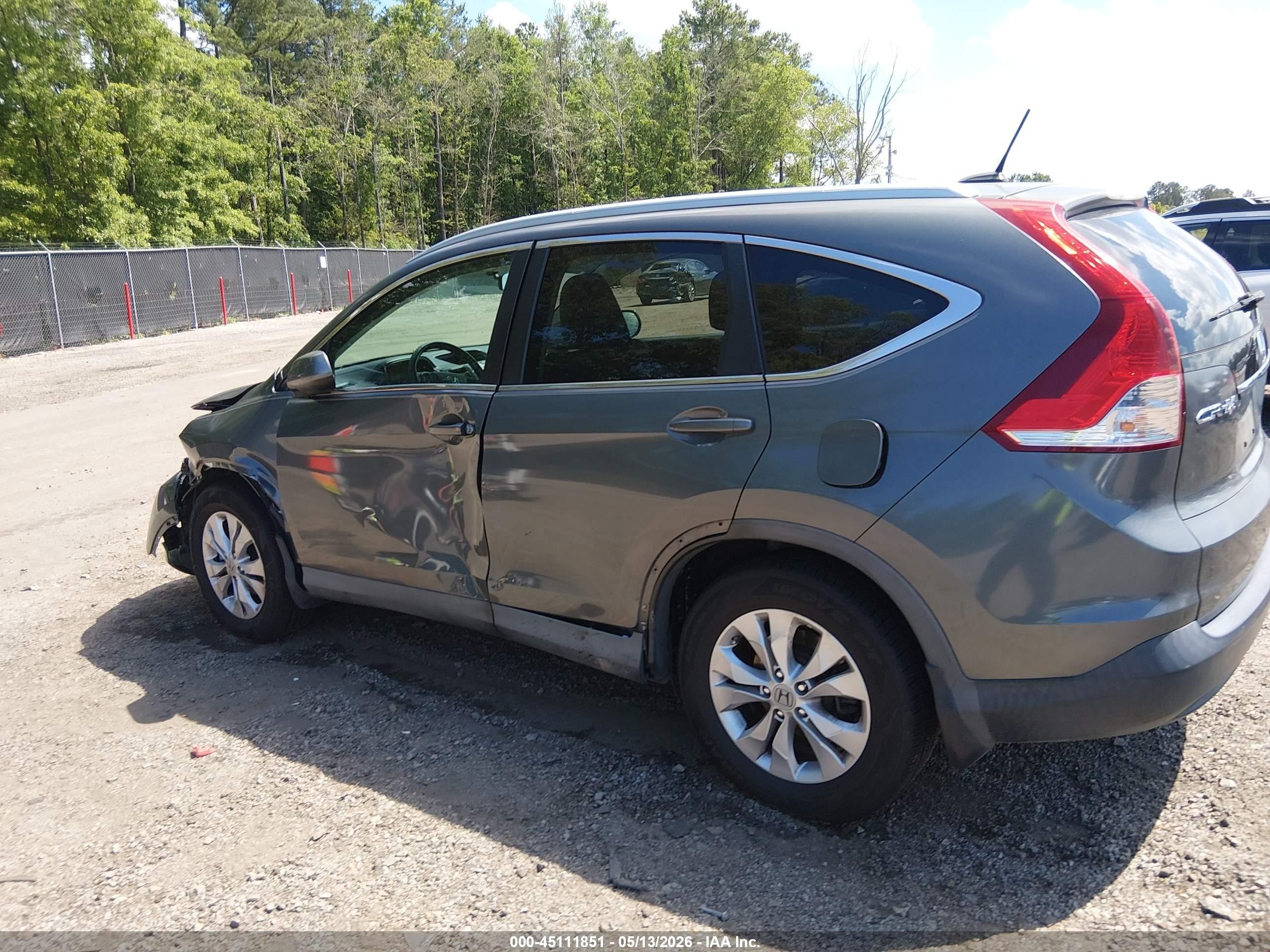 2013 Honda Cr-v Ex-l Gray vin: 2HKRM4H70DH678275