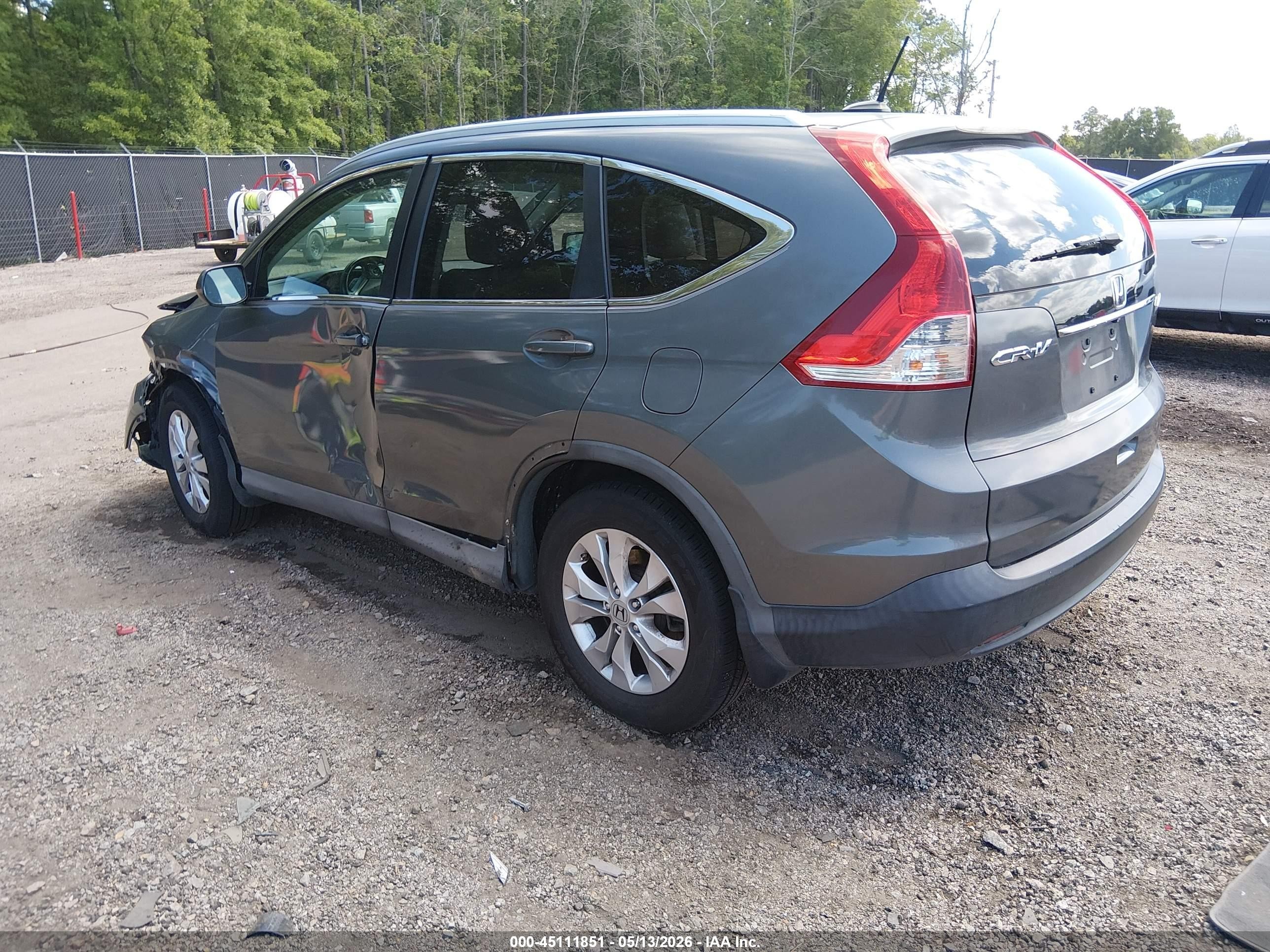 2013 Honda Cr-v Ex-l Gray vin: 2HKRM4H70DH678275