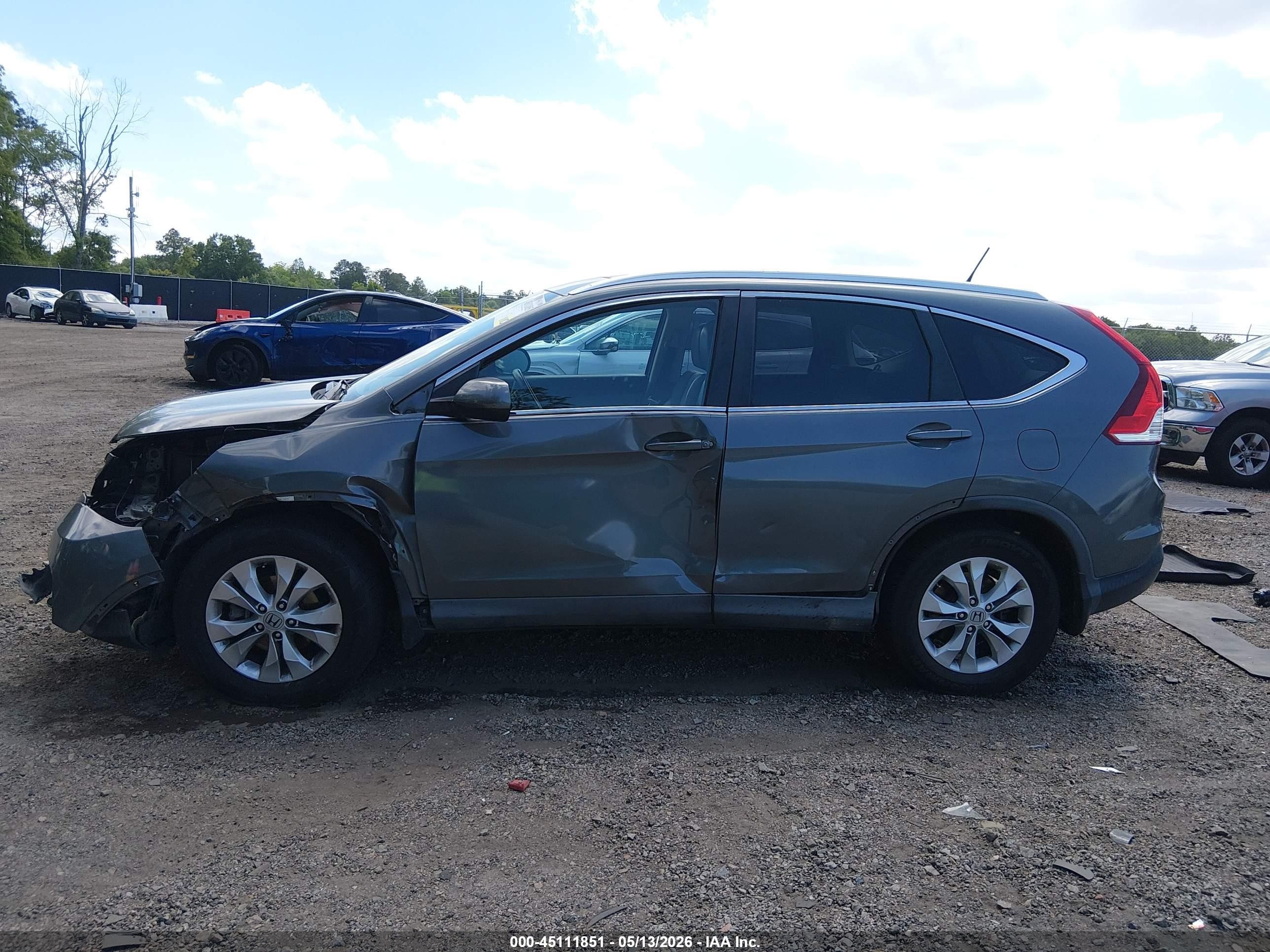 2013 Honda Cr-v Ex-l Gray vin: 2HKRM4H70DH678275