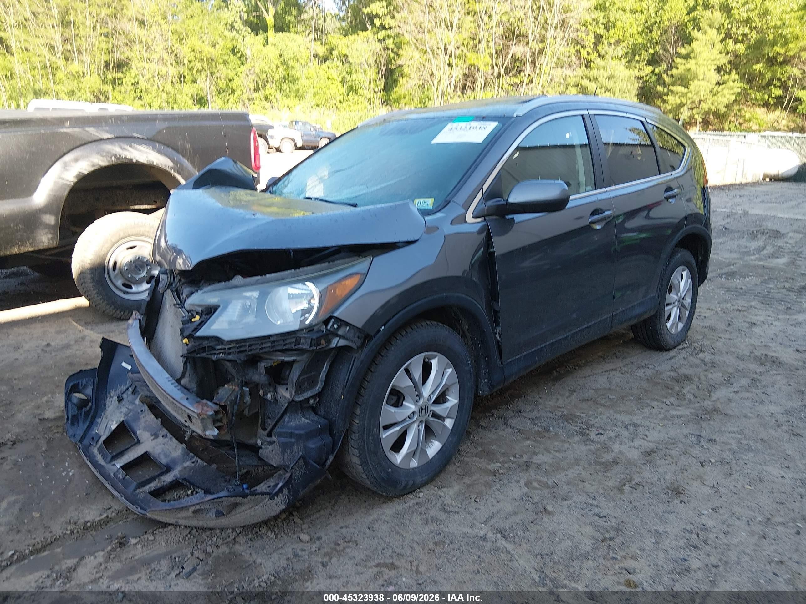 2013 Honda Cr-v Ex-l Gray vin: 2HKRM4H70DH685422