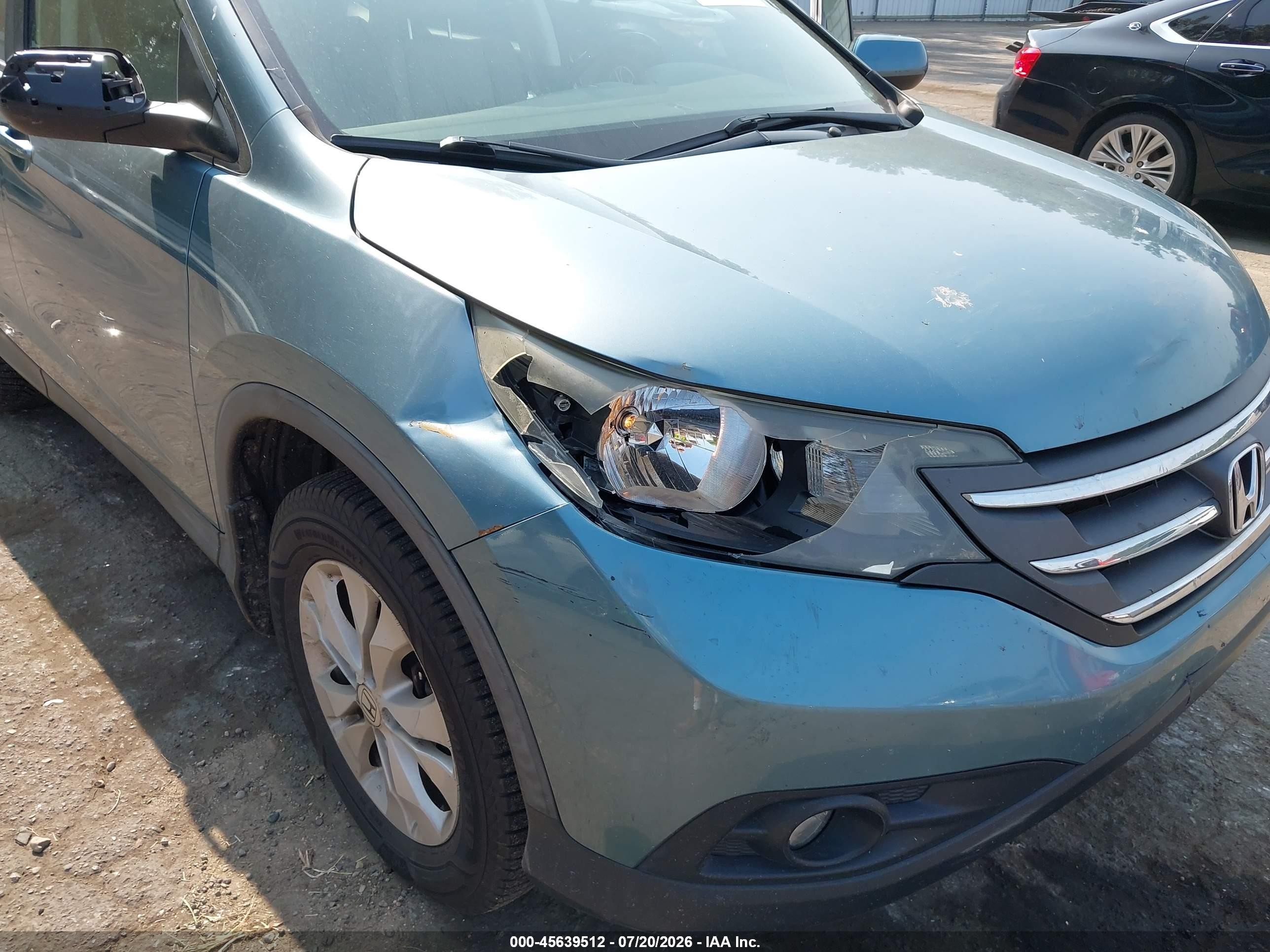 2014 Honda Cr-v Ex-l Light Blue vin: 2HKRM4H70EH611838