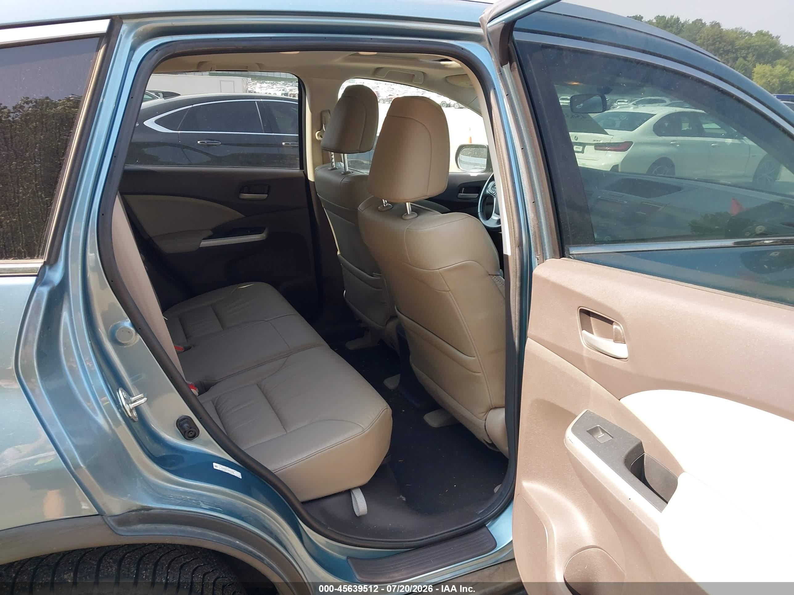 2014 Honda Cr-v Ex-l Light Blue vin: 2HKRM4H70EH611838