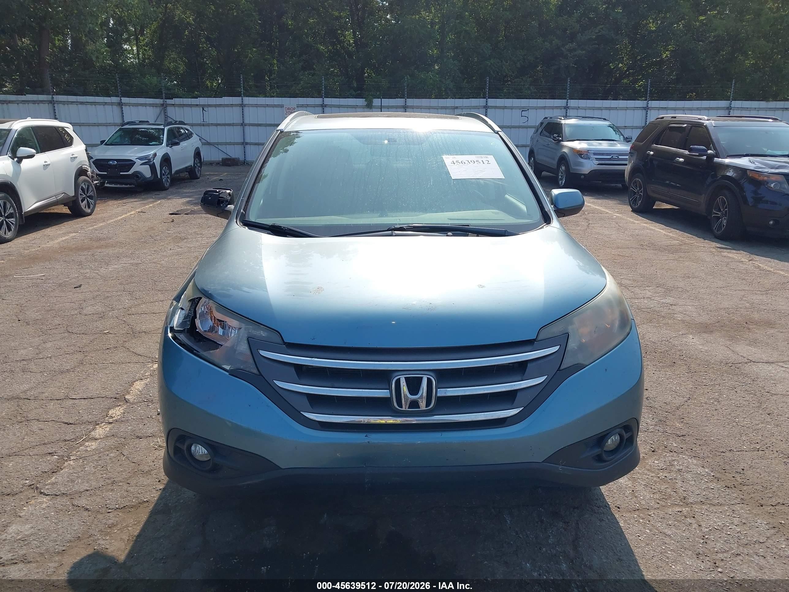 2014 Honda Cr-v Ex-l Light Blue vin: 2HKRM4H70EH611838