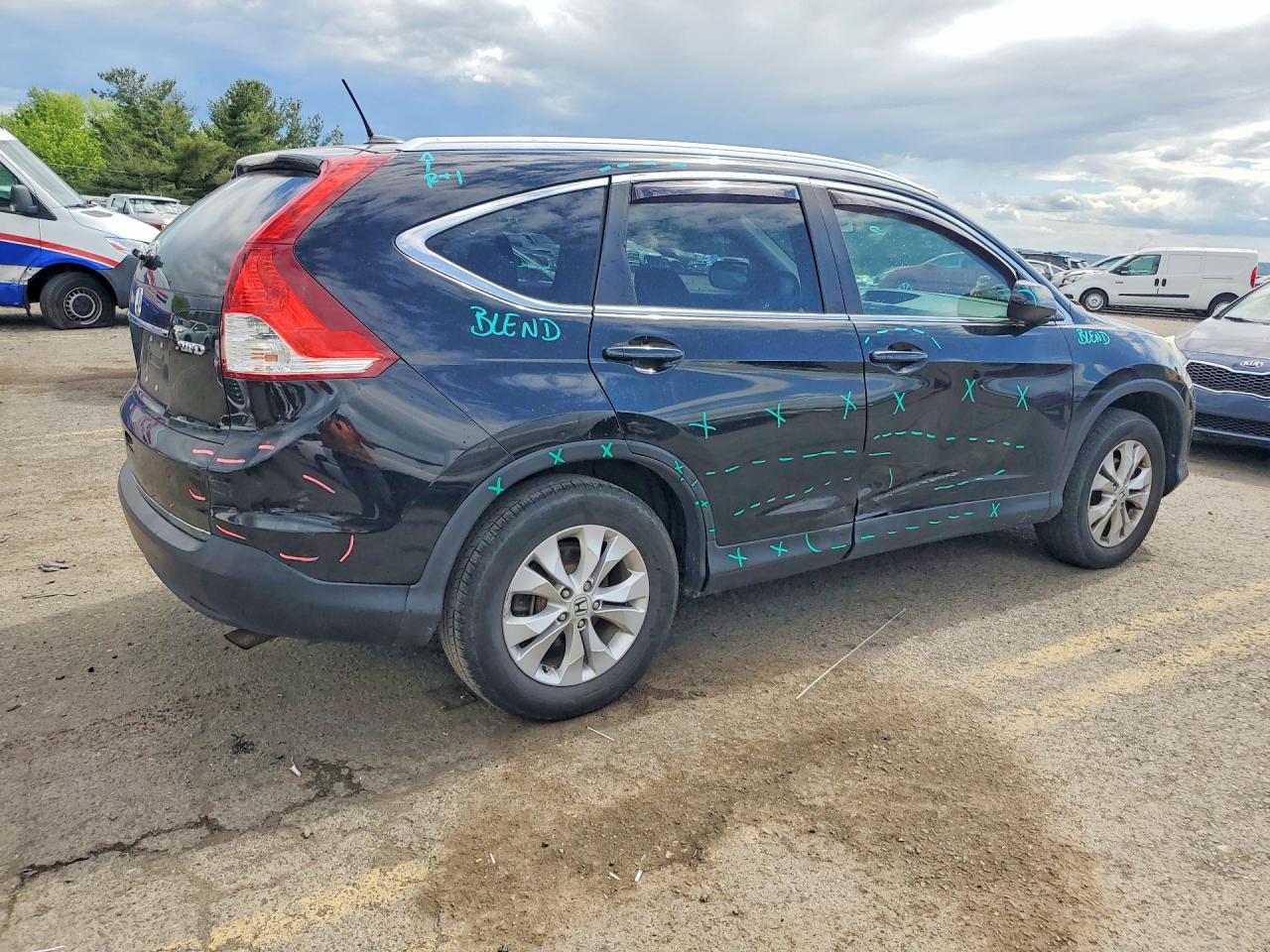 2014 Honda Cr-v Exl Black vin: 2HKRM4H70EH625626