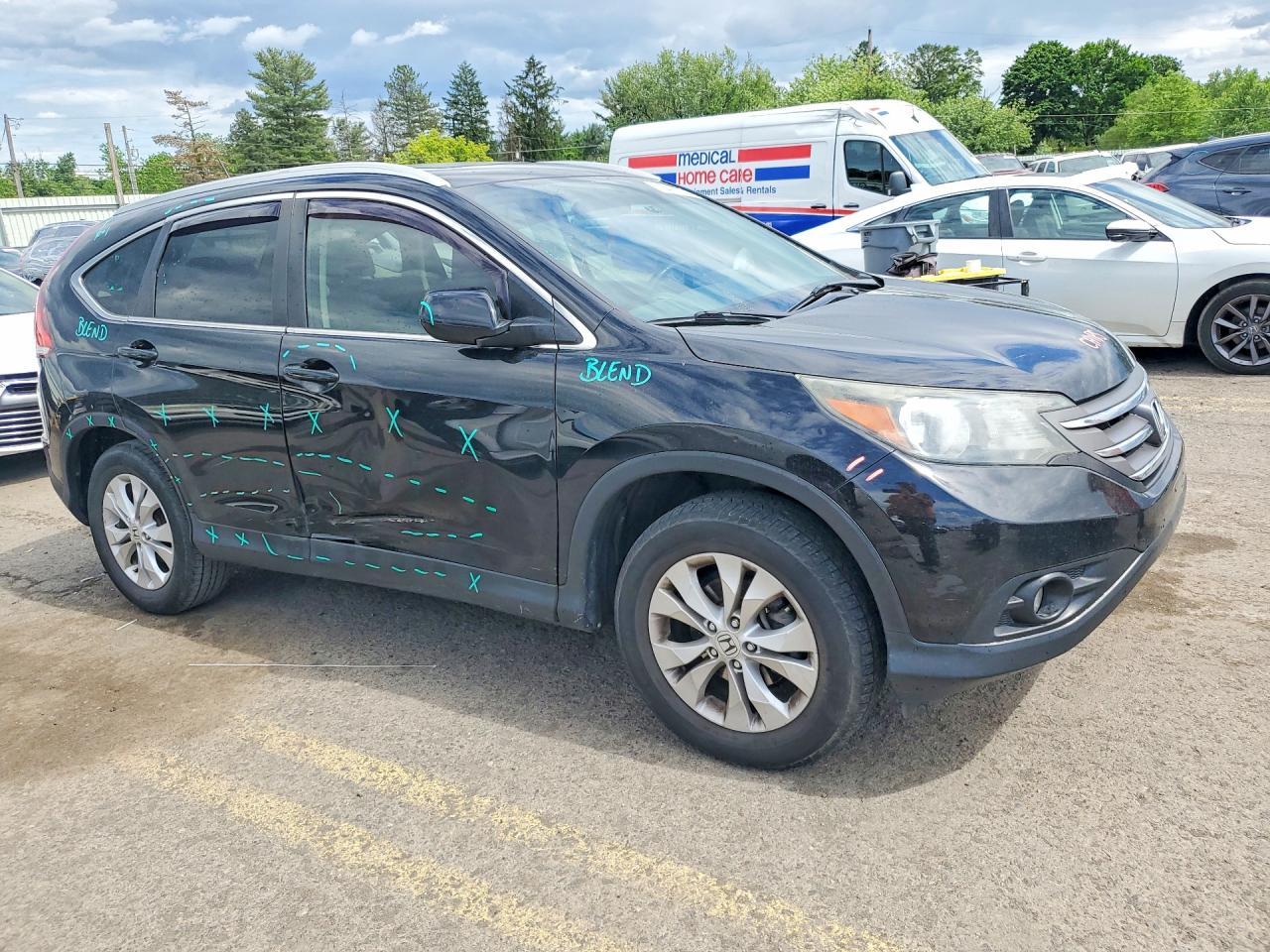 2014 Honda Cr-v Exl Black vin: 2HKRM4H70EH625626
