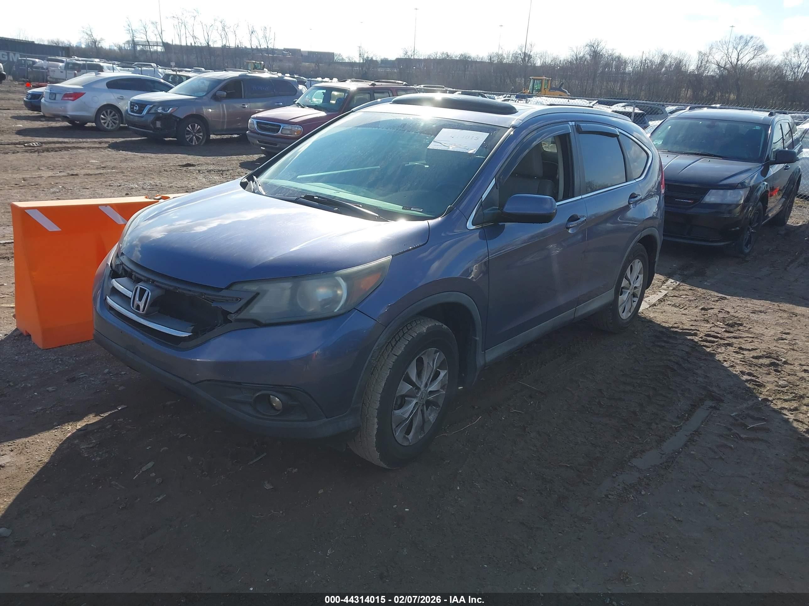 2014 Honda Cr-v Ex-l Blue vin: 2HKRM4H70EH634391