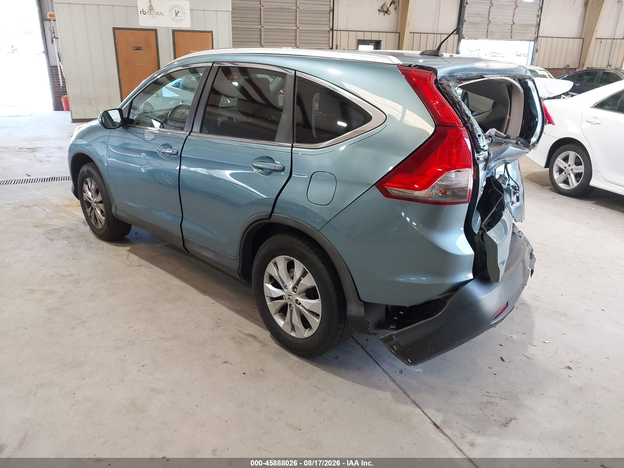 2014 Honda Cr-v Ex-l Light Blue vin: 2HKRM4H70EH645746
