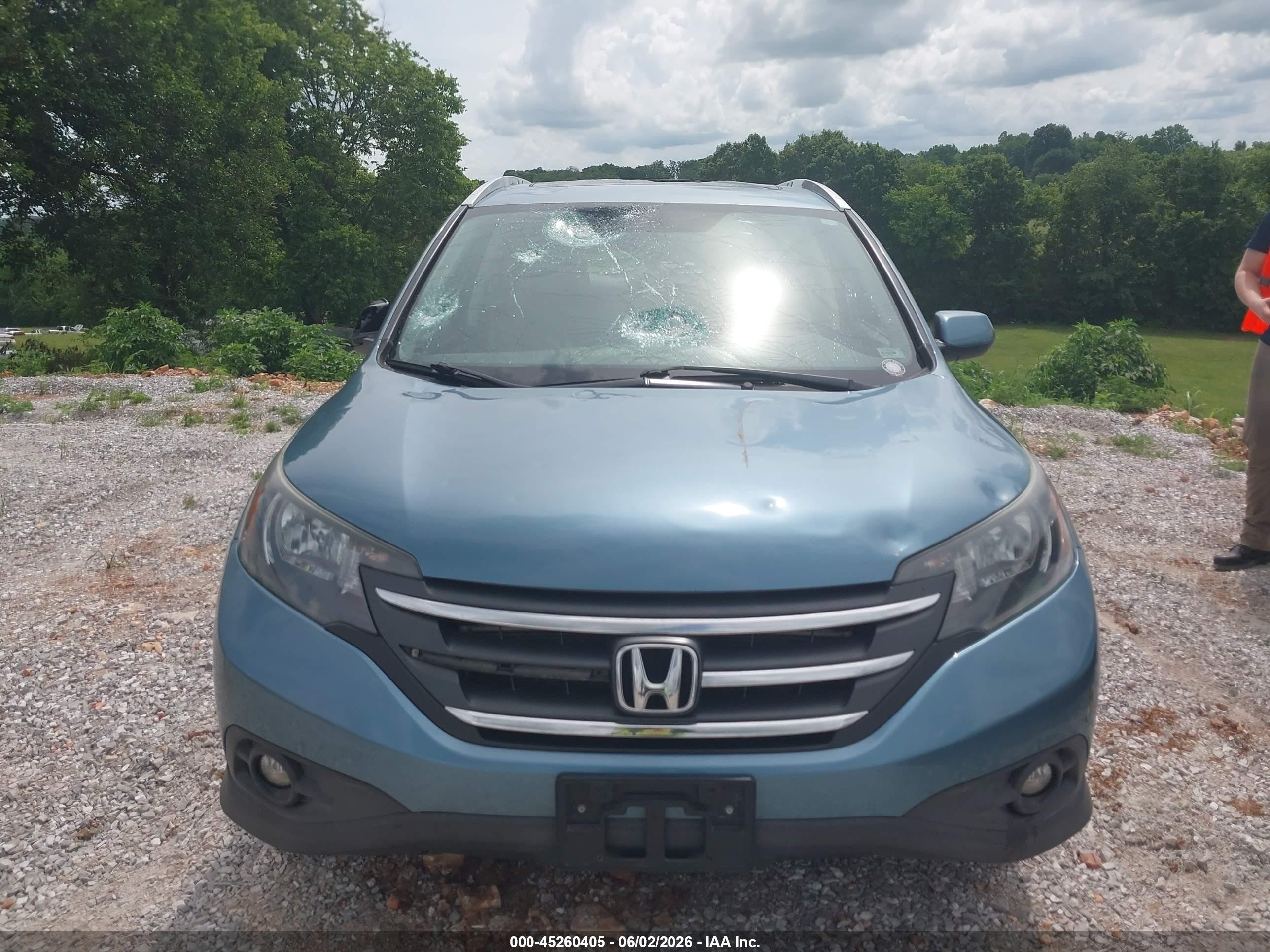 2014 Honda Cr-v Ex-l Blue vin: 2HKRM4H70EH678925