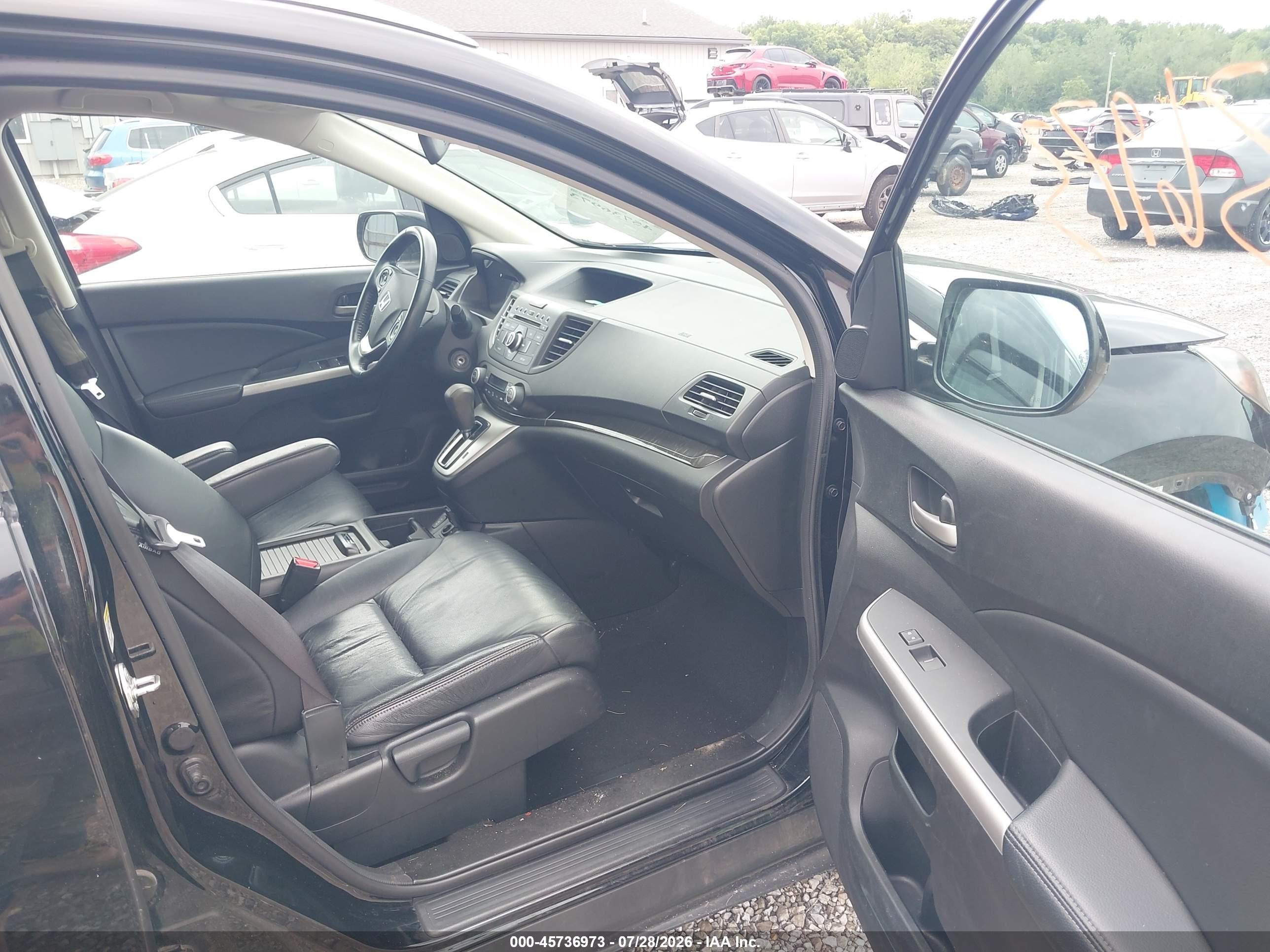 2014 Honda Cr-v Ex-l Black vin: 2HKRM4H70EH682828