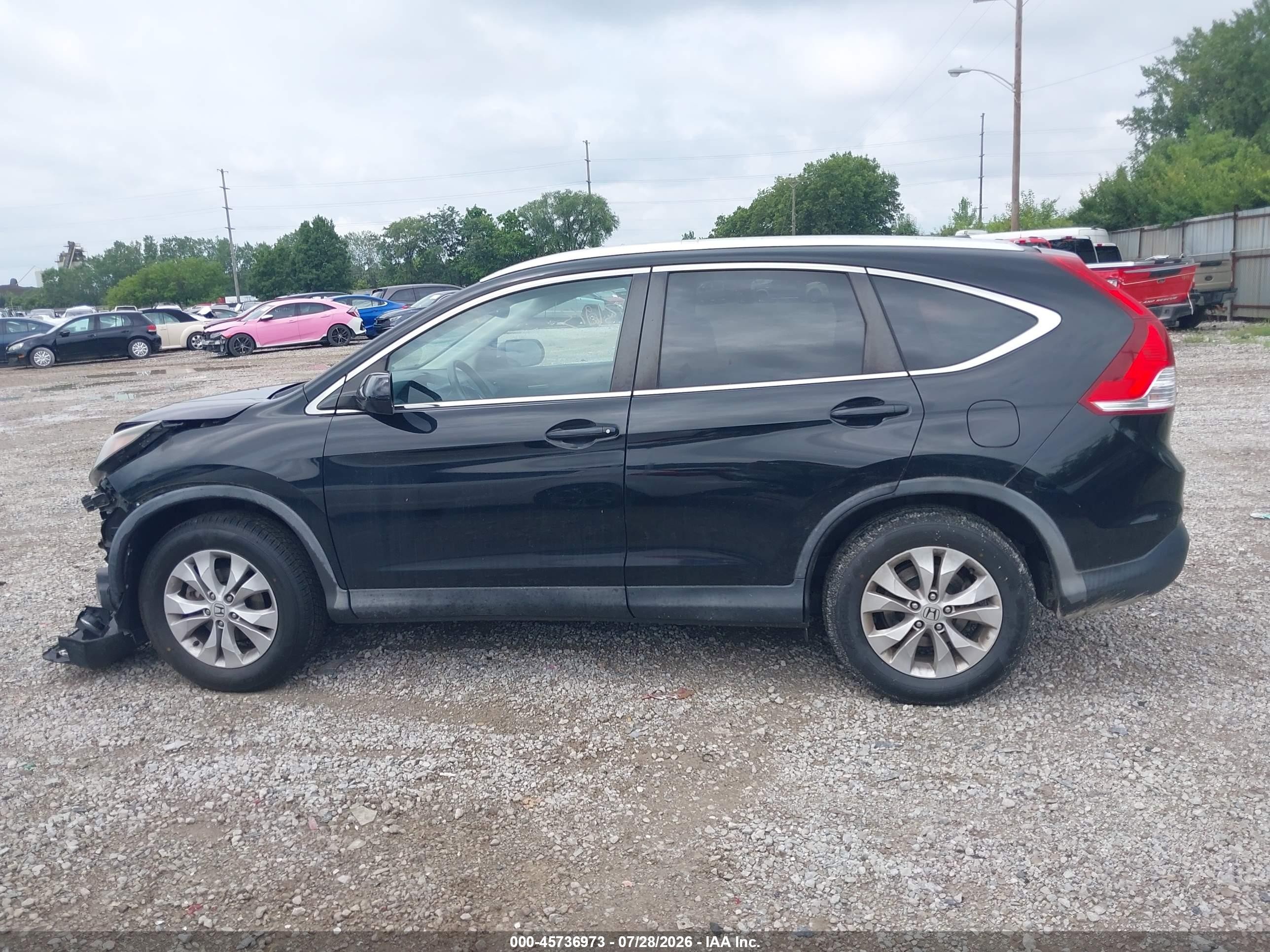 2014 Honda Cr-v Ex-l Black vin: 2HKRM4H70EH682828
