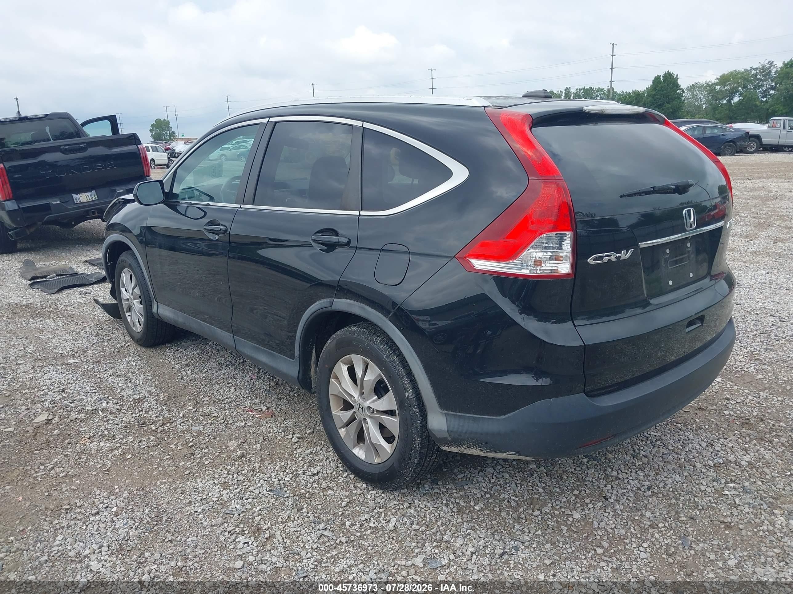 2014 Honda Cr-v Ex-l Black vin: 2HKRM4H70EH682828