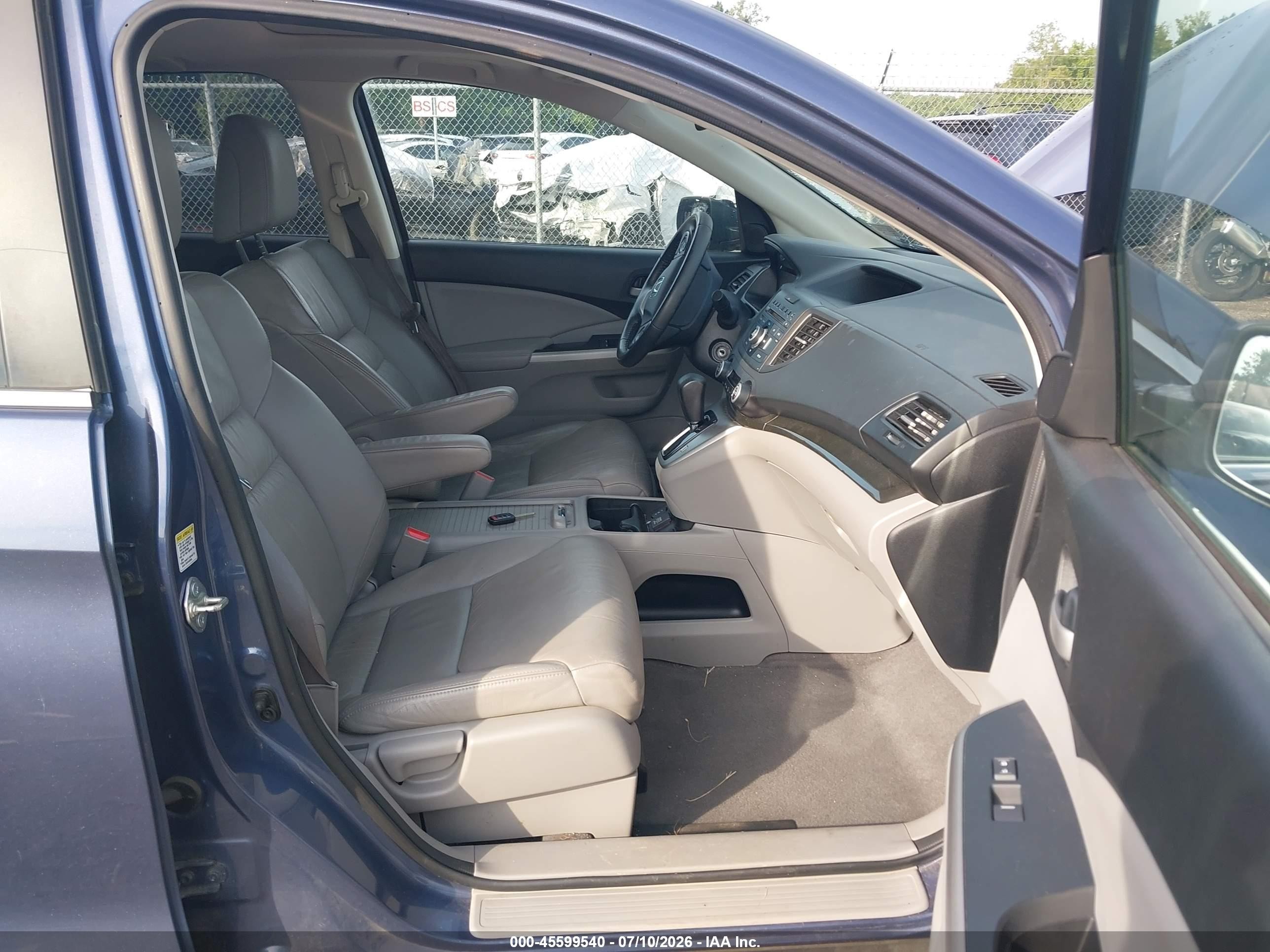 2014 Honda Cr-v Ex-l Blue vin: 2HKRM4H70EH699547