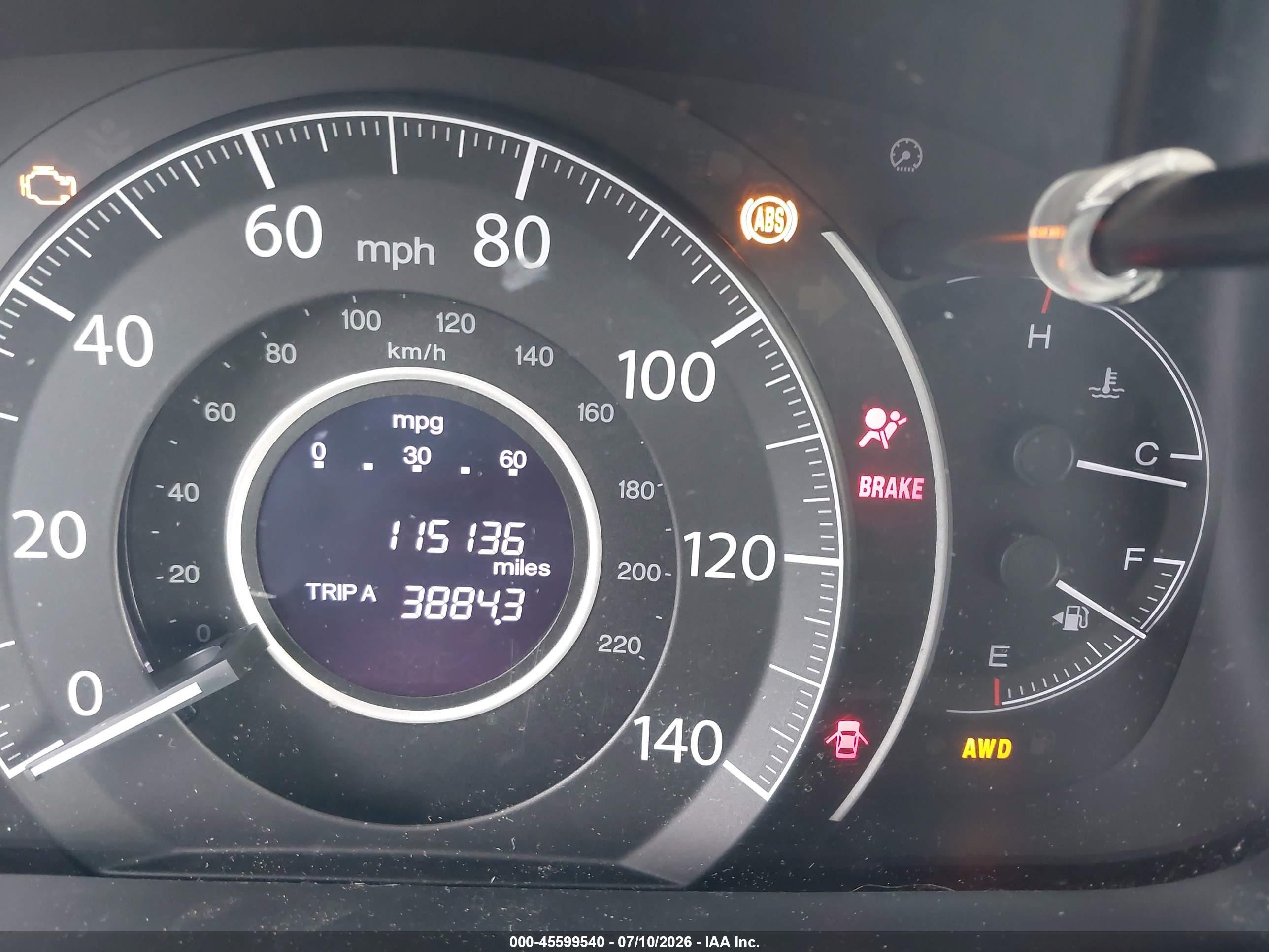 2014 Honda Cr-v Ex-l Blue vin: 2HKRM4H70EH699547
