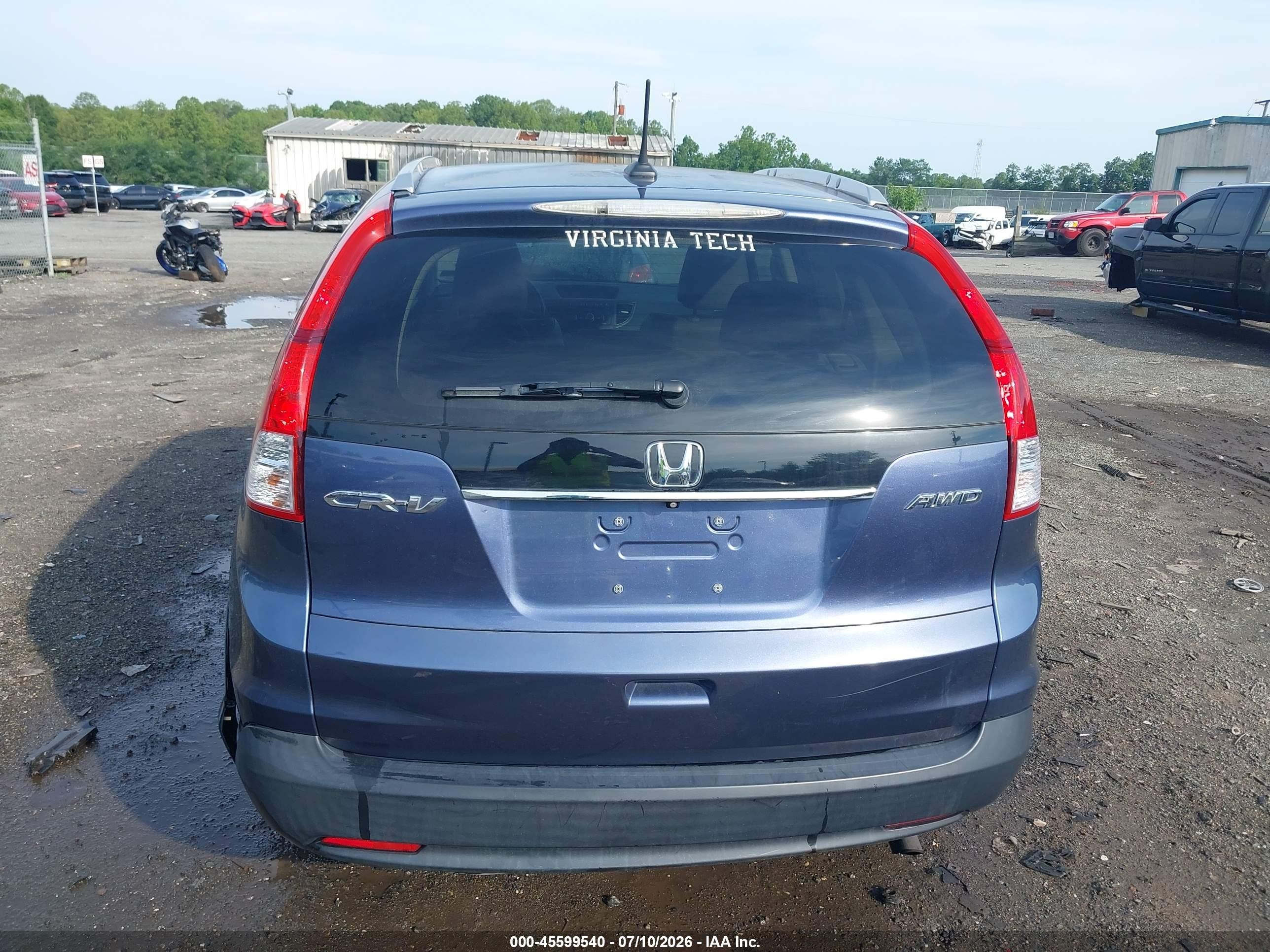 2014 Honda Cr-v Ex-l Blue vin: 2HKRM4H70EH699547