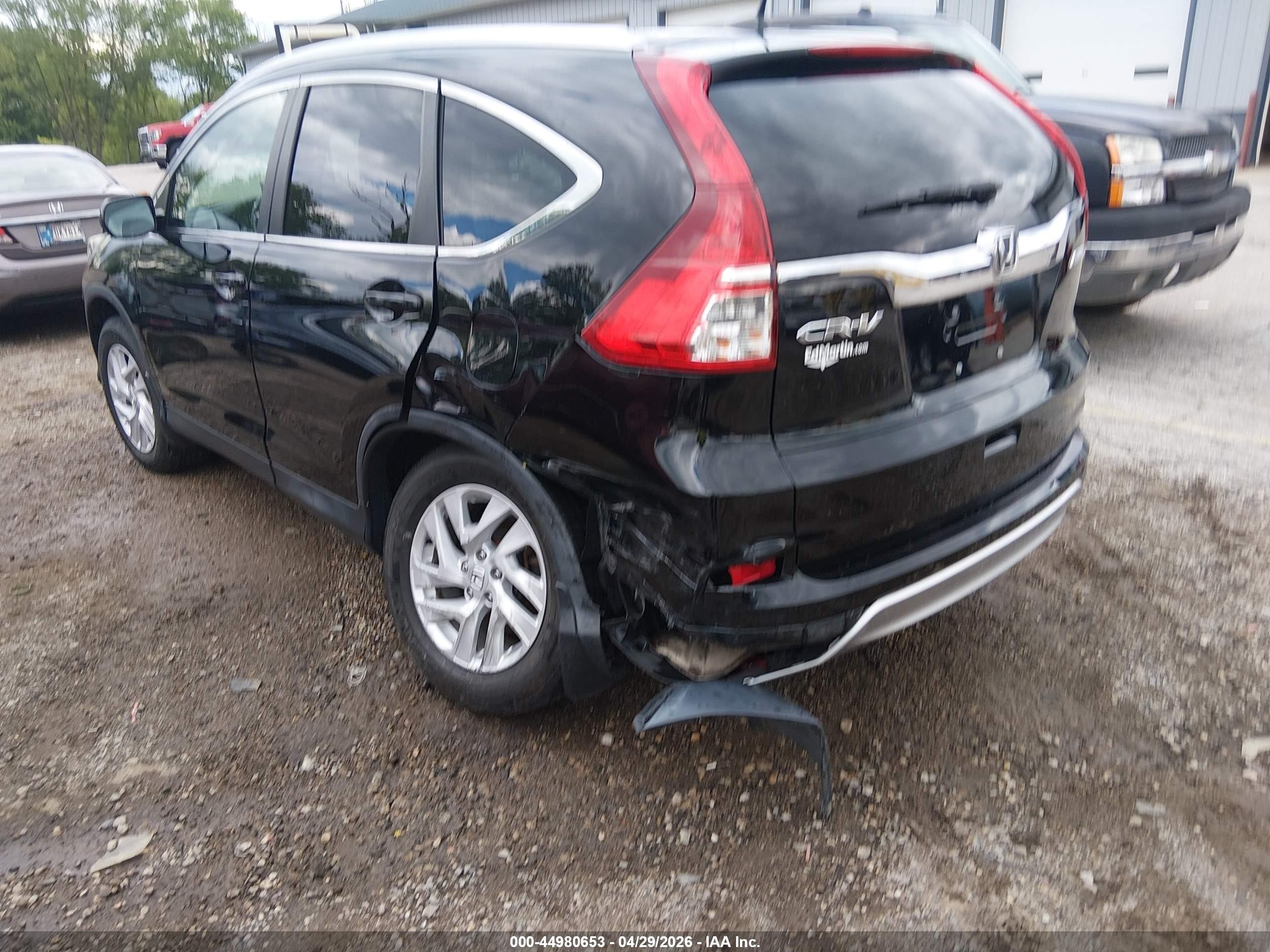 2015 Honda Cr-v Ex-l Black vin: 2HKRM4H70FH602140