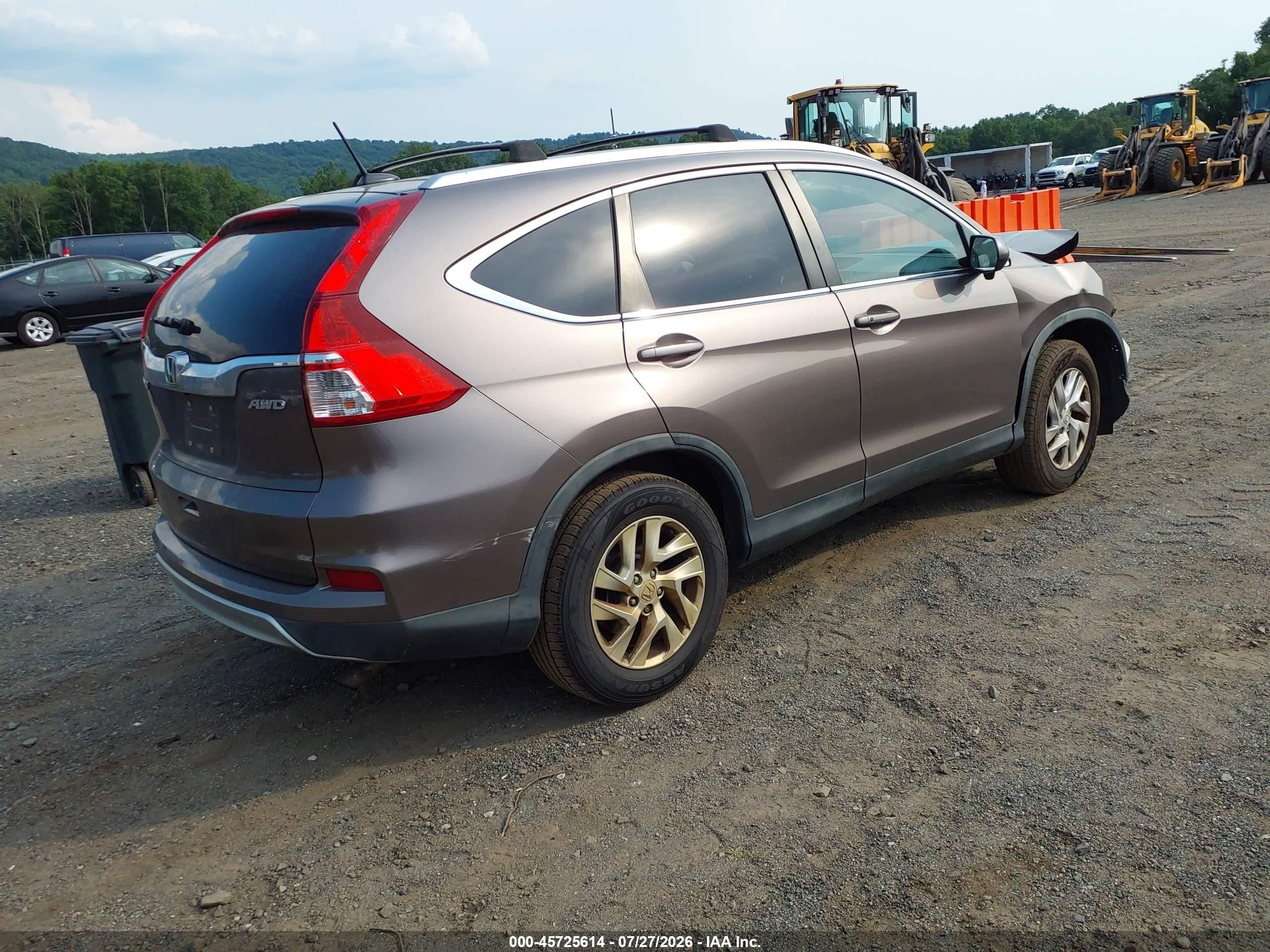 2015 Honda Cr-v Ex-l Champagne vin: 2HKRM4H70FH605958