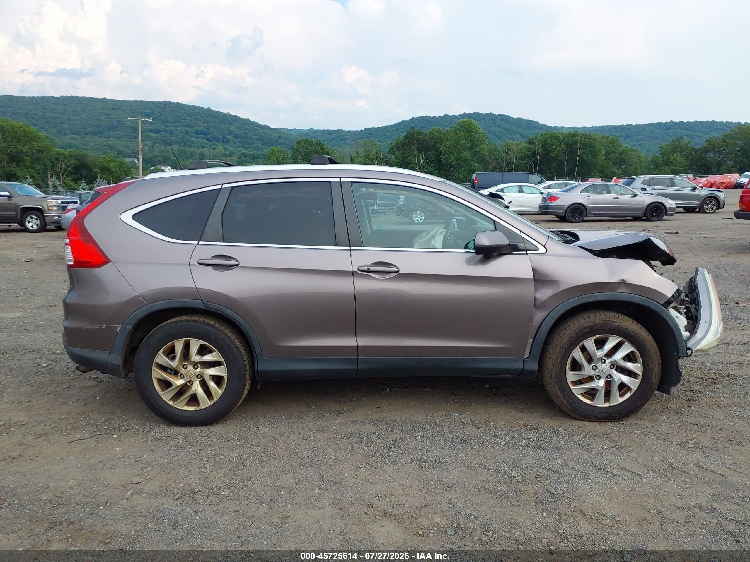 2015 Honda Cr-v Ex-l Champagne vin: 2HKRM4H70FH605958