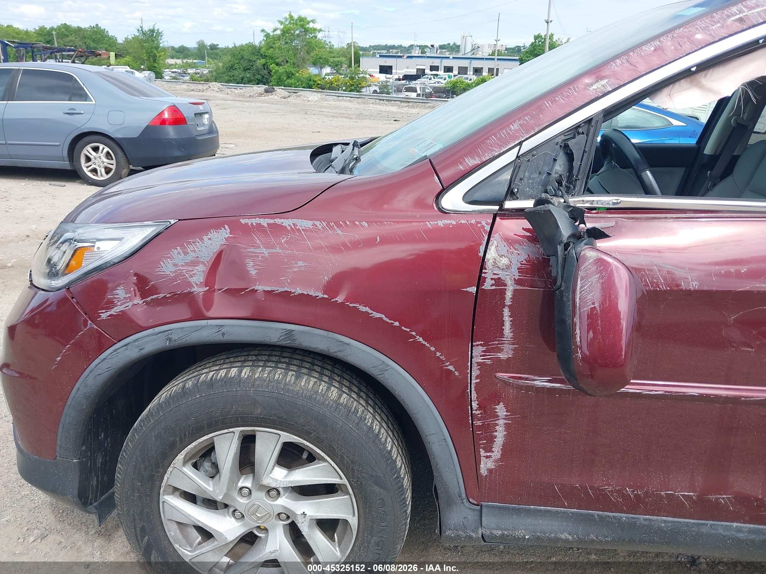 2015 Honda Cr-v Ex-l Burgundy vin: 2HKRM4H70FH609041