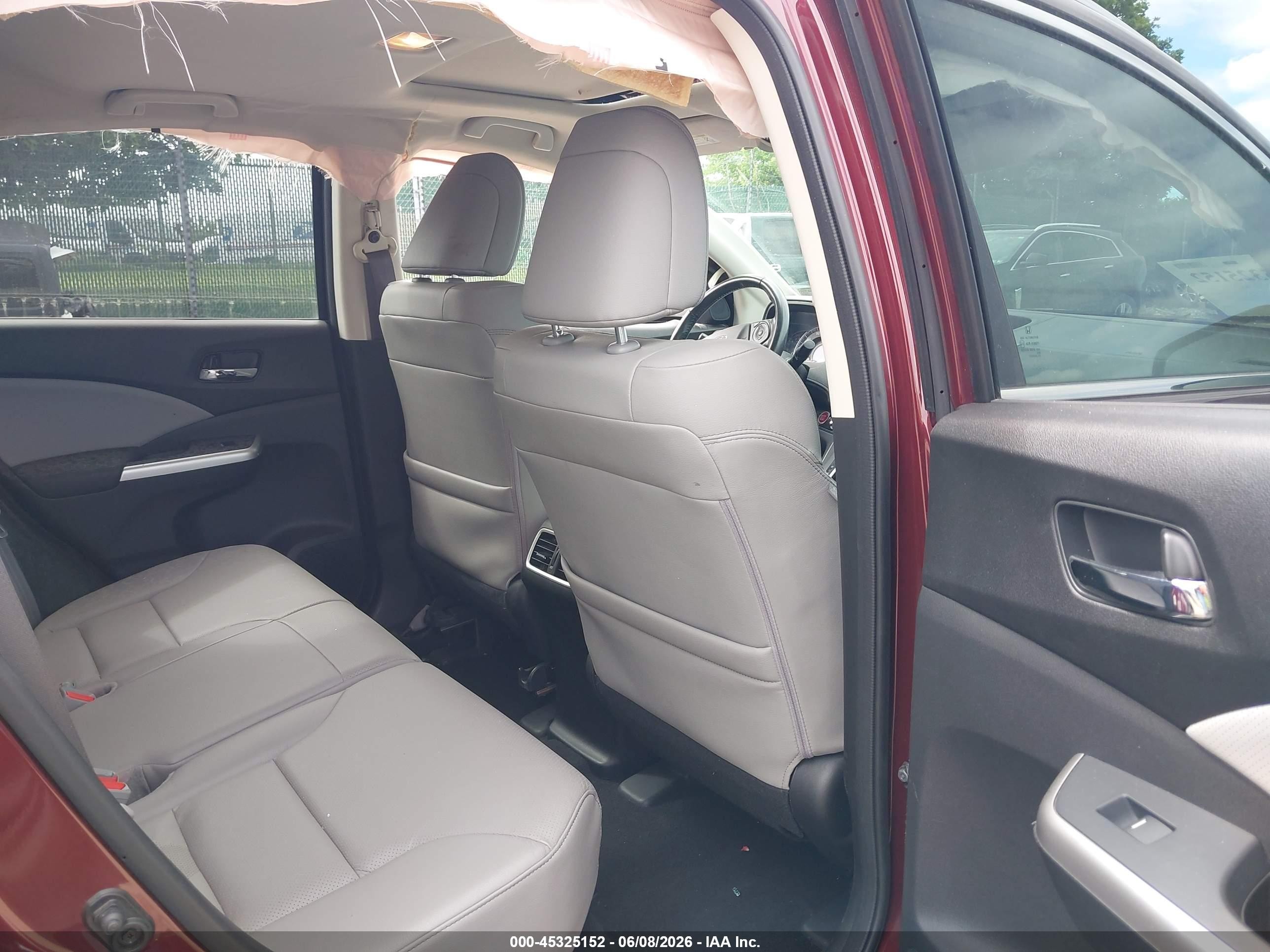 2015 Honda Cr-v Ex-l Burgundy vin: 2HKRM4H70FH609041