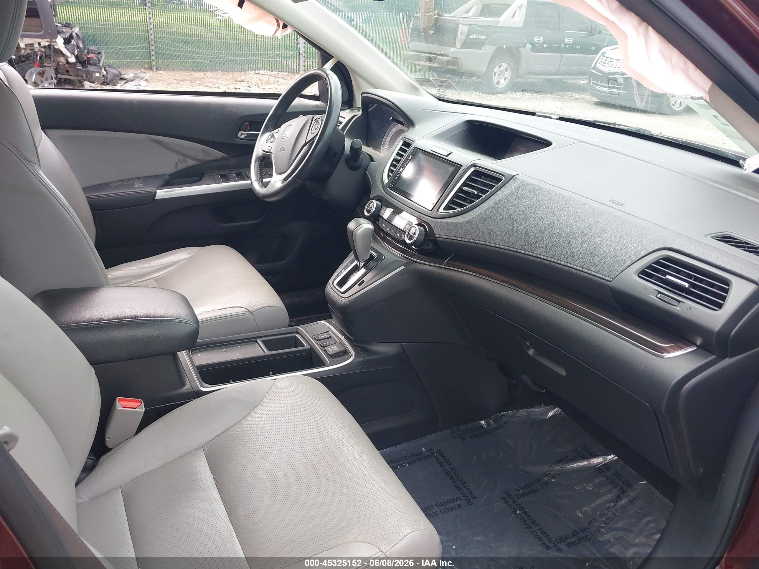 2015 Honda Cr-v Ex-l Burgundy vin: 2HKRM4H70FH609041