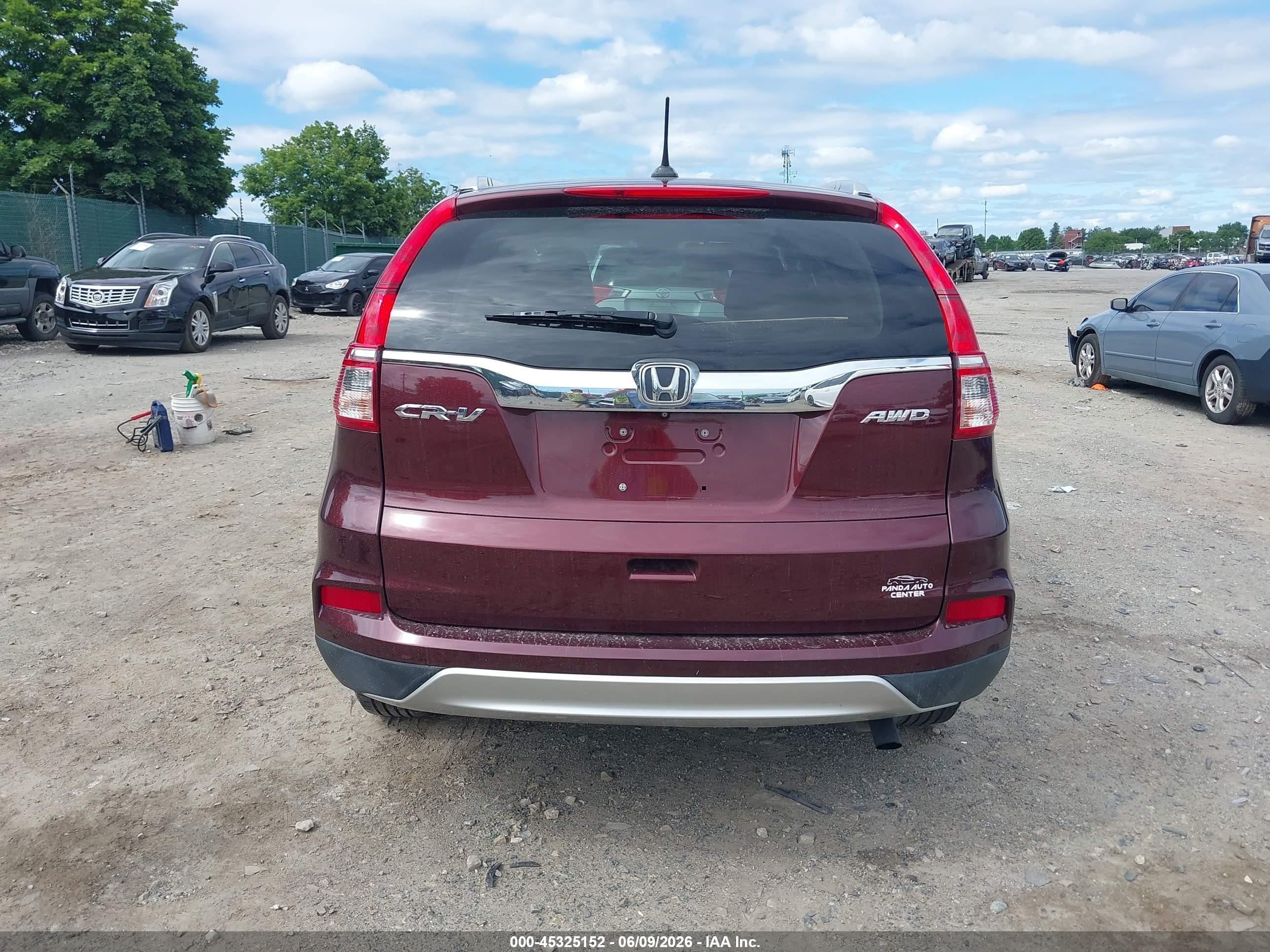 2015 Honda Cr-v Ex-l Burgundy vin: 2HKRM4H70FH609041
