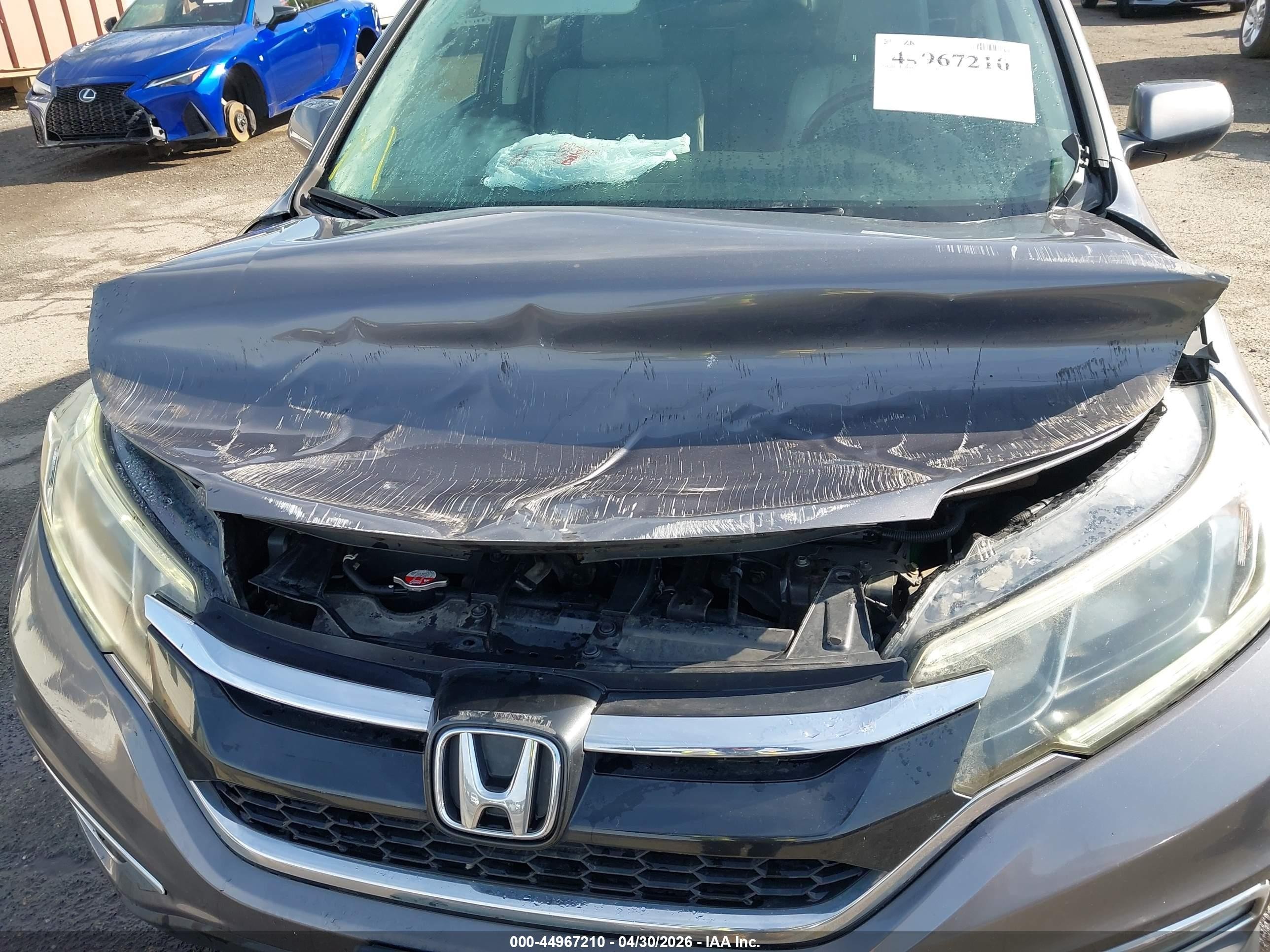 2015 Honda Cr-v Ex-l Gray vin: 2HKRM4H70FH612084