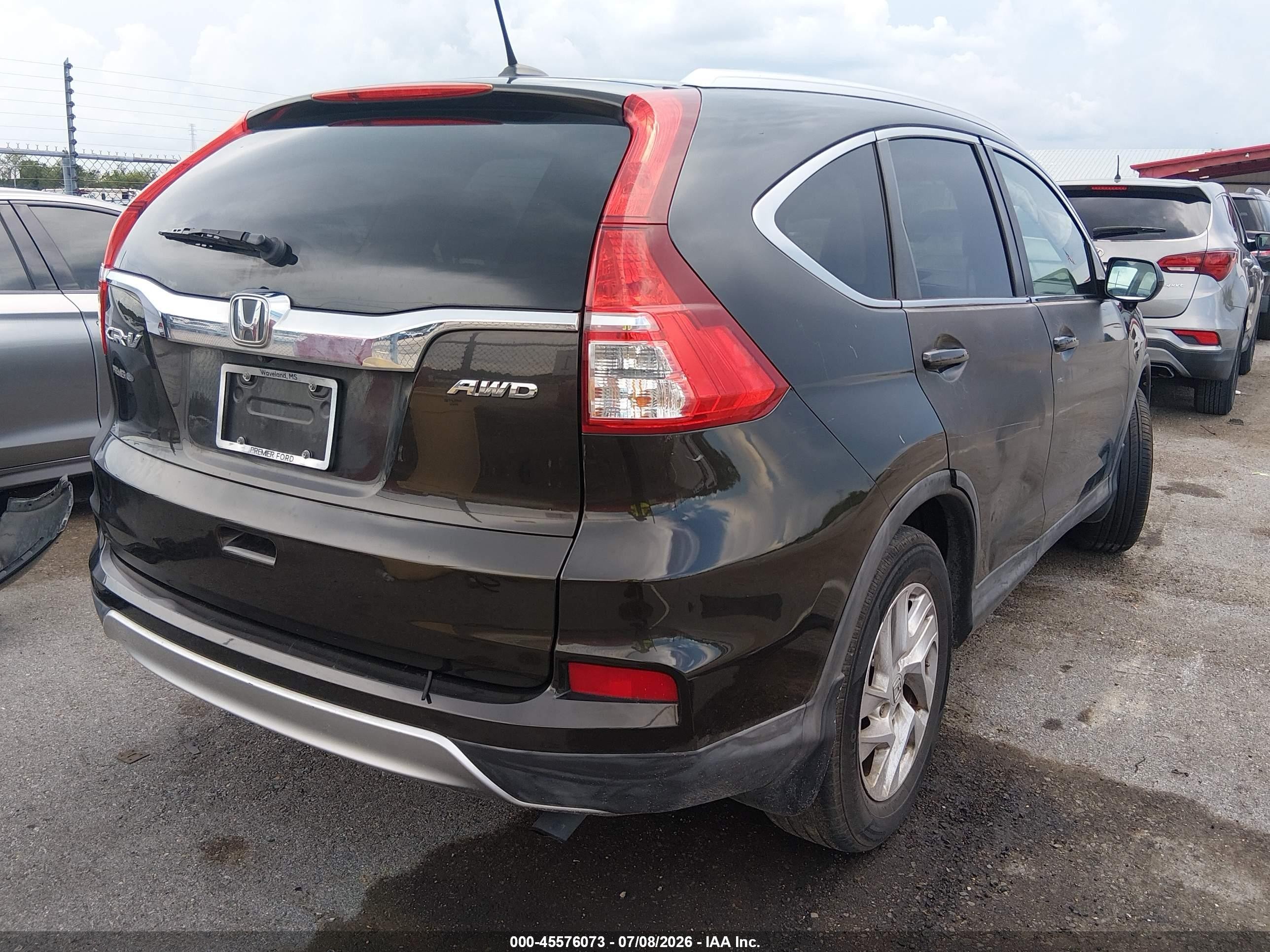 2015 Honda Cr-v Ex-l Brown vin: 2HKRM4H70FH638989