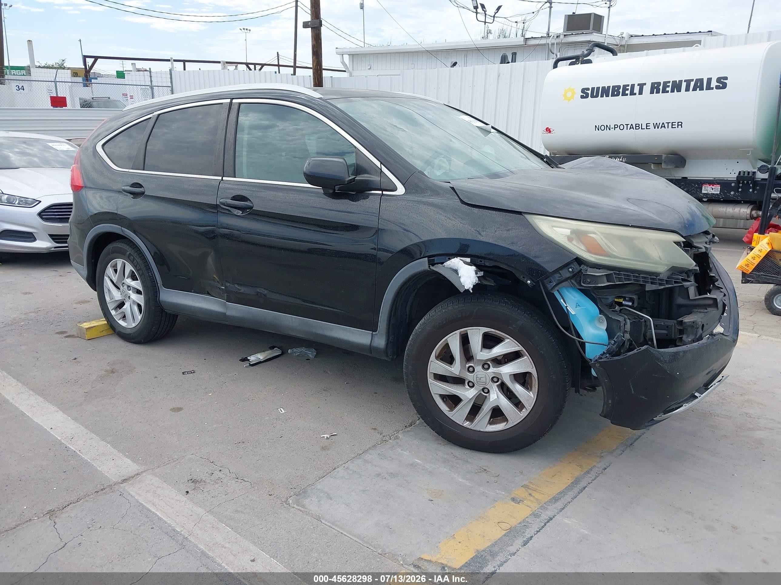 2015 Honda Cr-v Ex-l Black vin: 2HKRM4H70FH646686