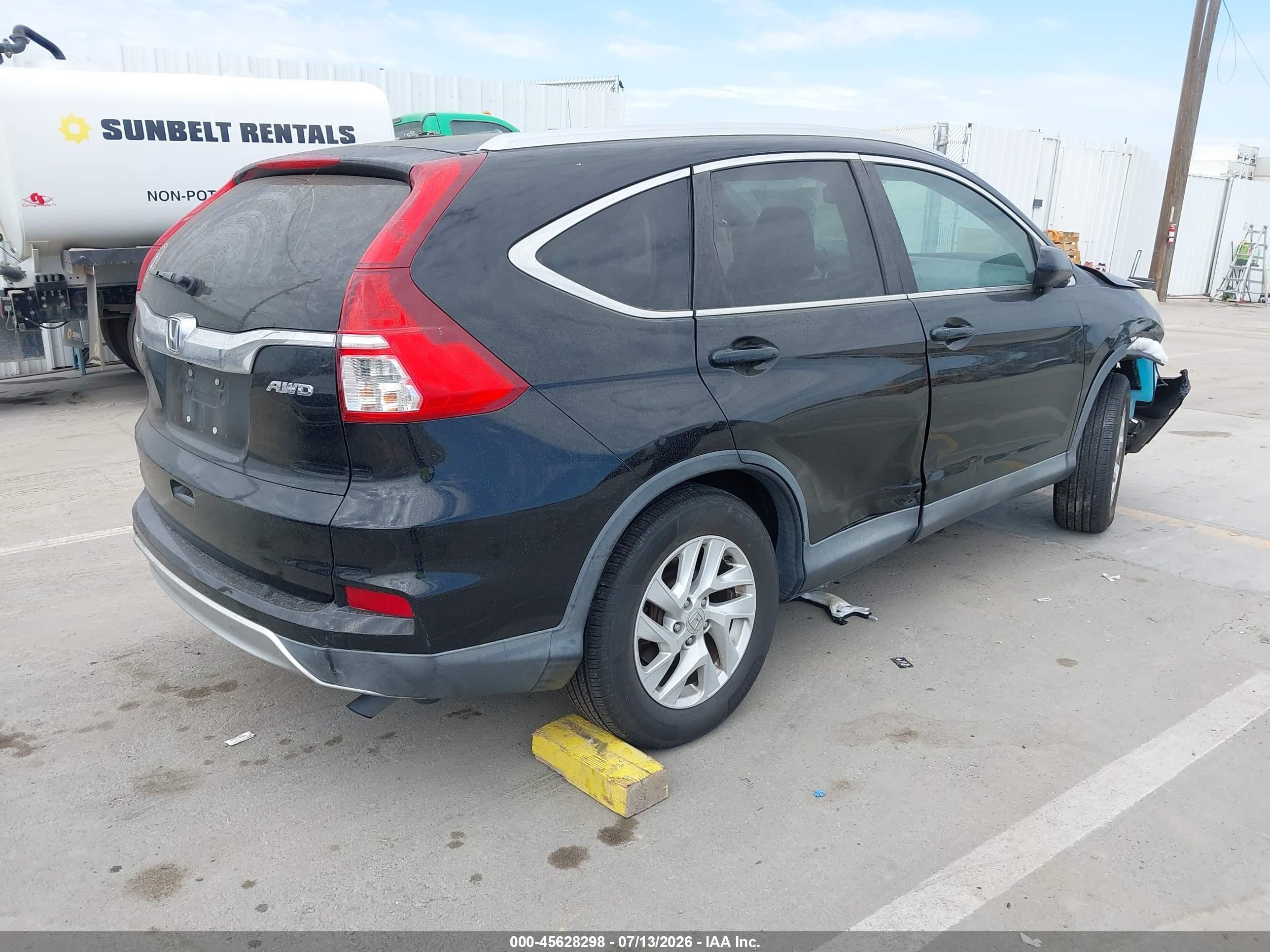 2015 Honda Cr-v Ex-l Black vin: 2HKRM4H70FH646686