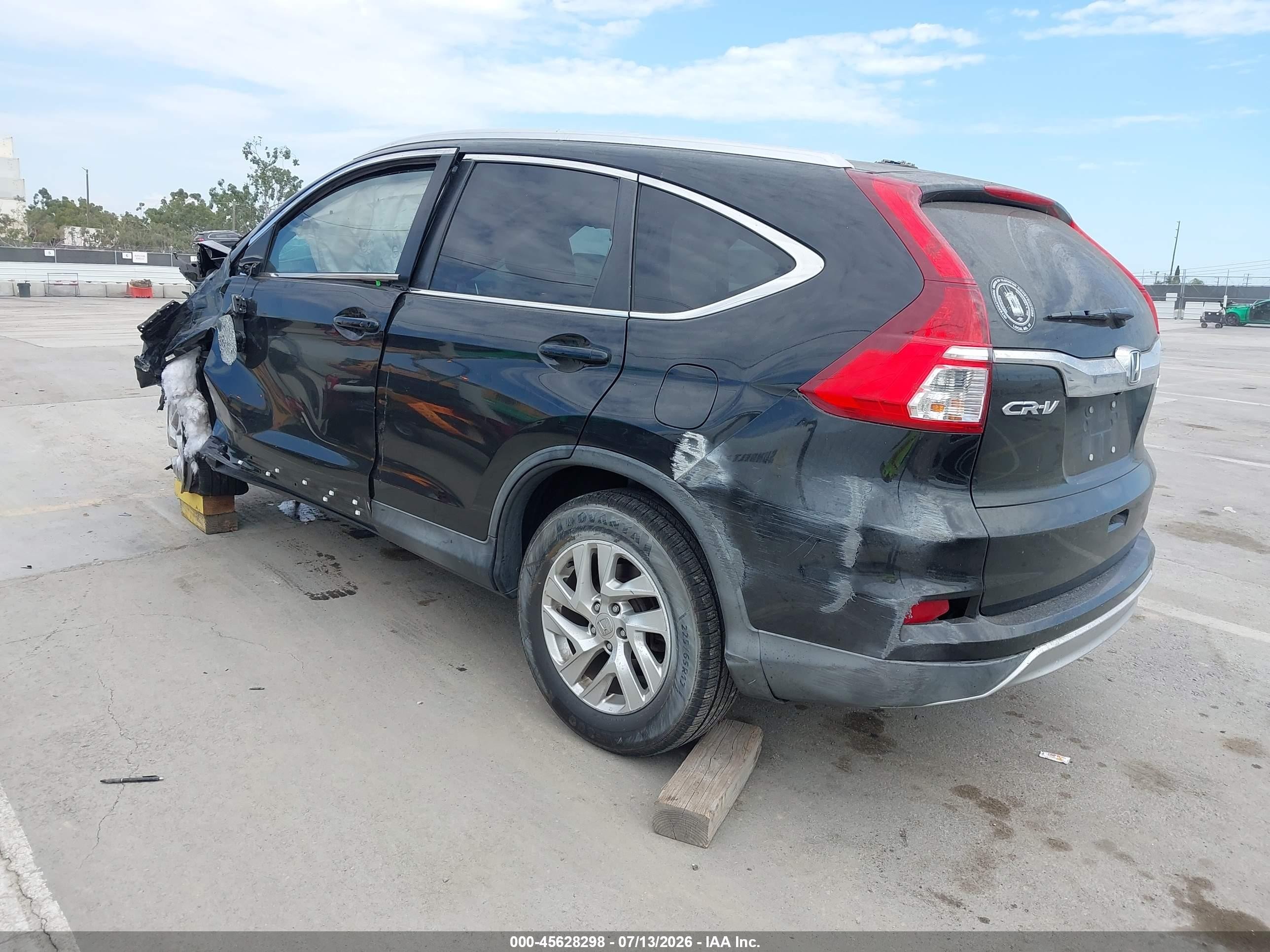2015 Honda Cr-v Ex-l Black vin: 2HKRM4H70FH646686