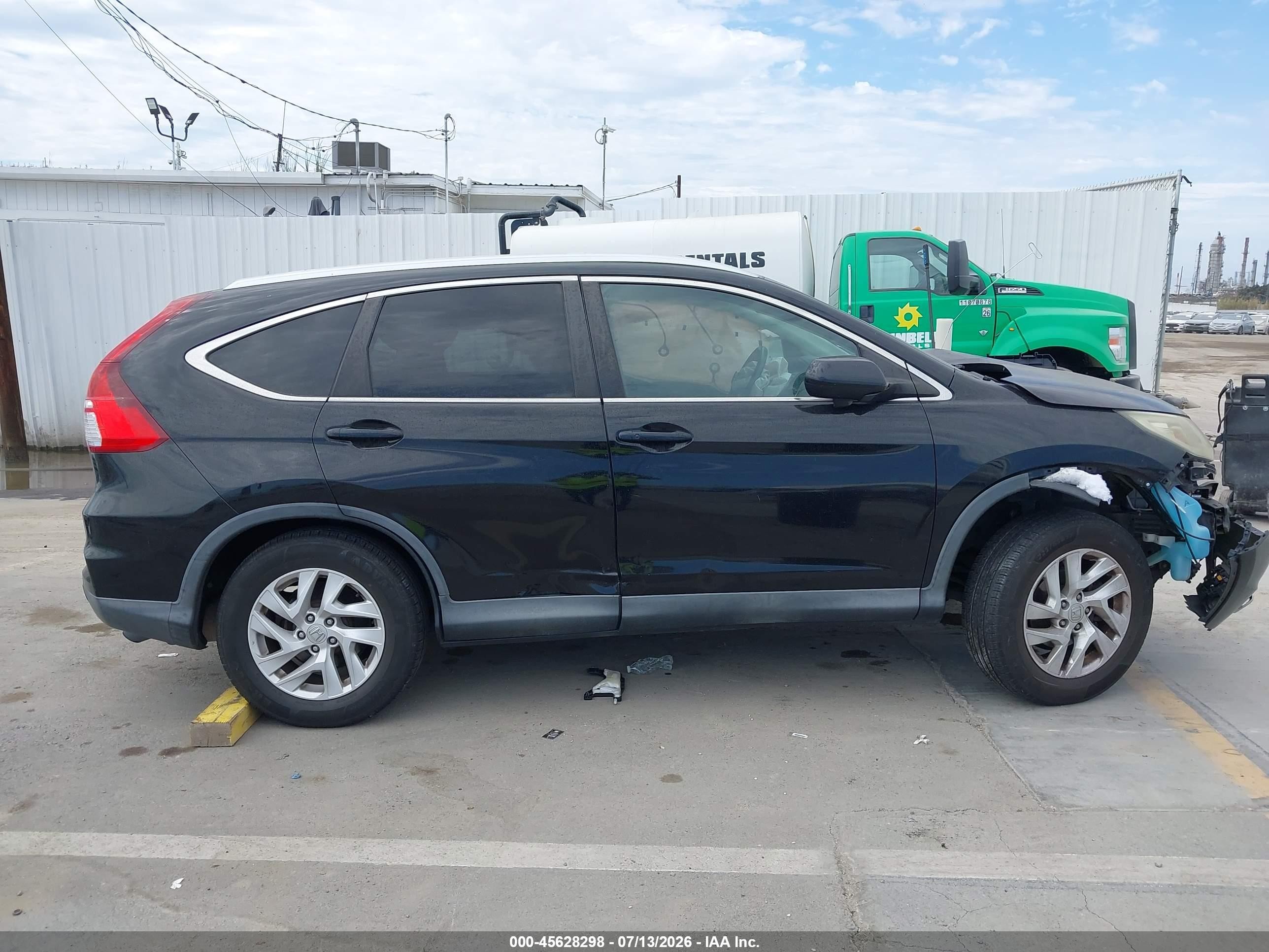 2015 Honda Cr-v Ex-l Black vin: 2HKRM4H70FH646686