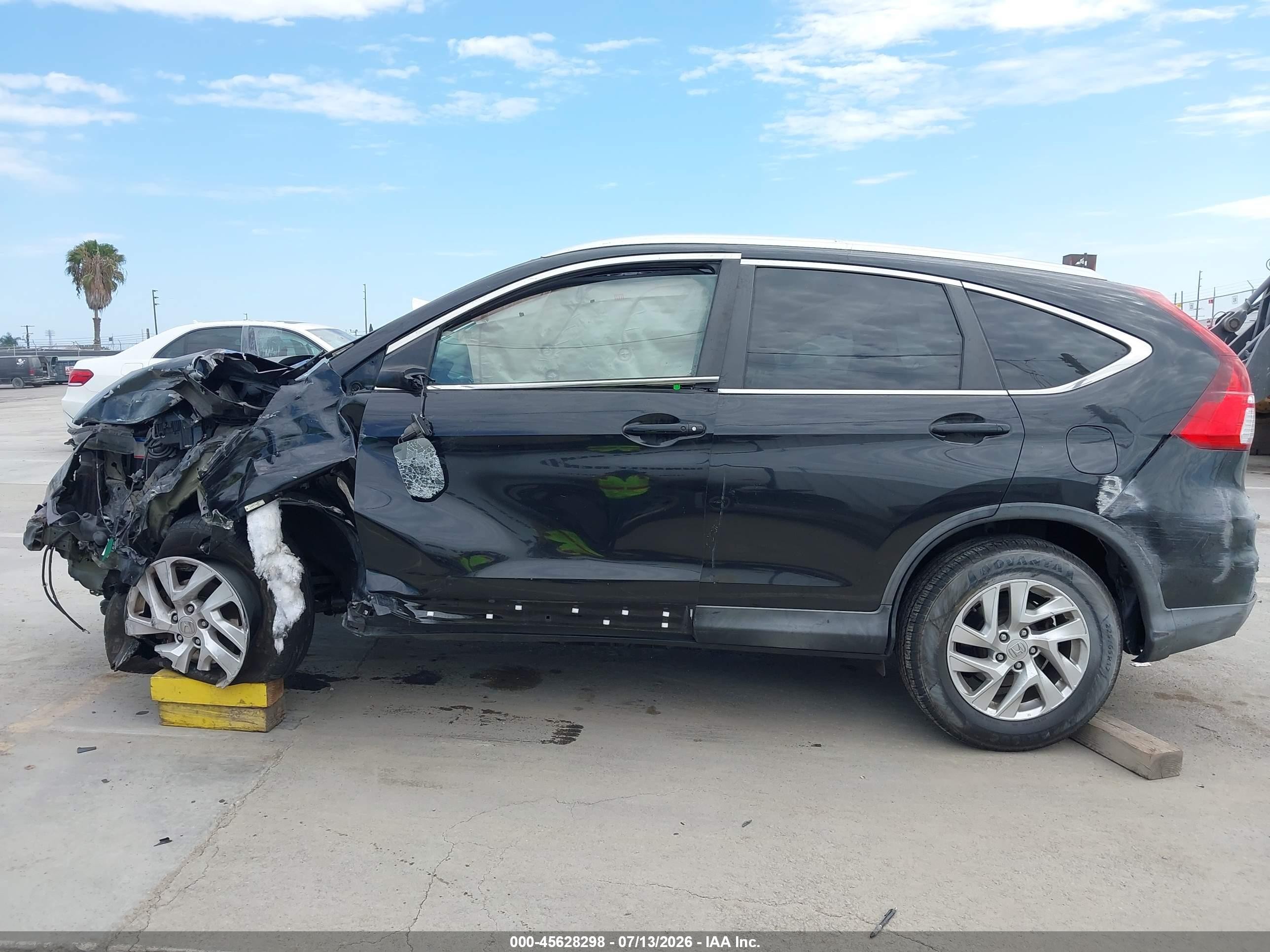 2015 Honda Cr-v Ex-l Black vin: 2HKRM4H70FH646686